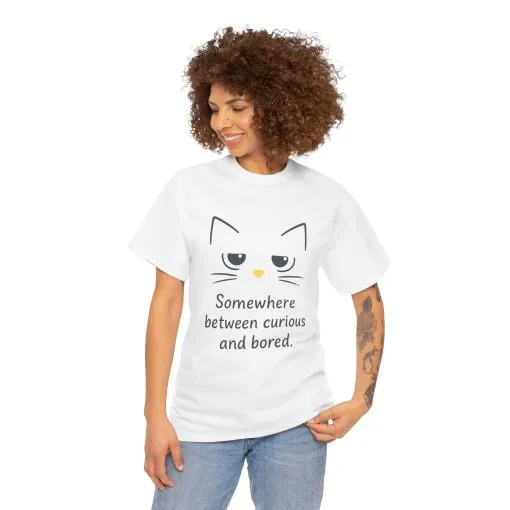 Funny Cat Quote Unisex Tee, Comfortable Casual Shirt, Gift for Cat Lovers, Everyday Wear, Unique Humor Tee, Relaxed Fit Cotton - Image 4