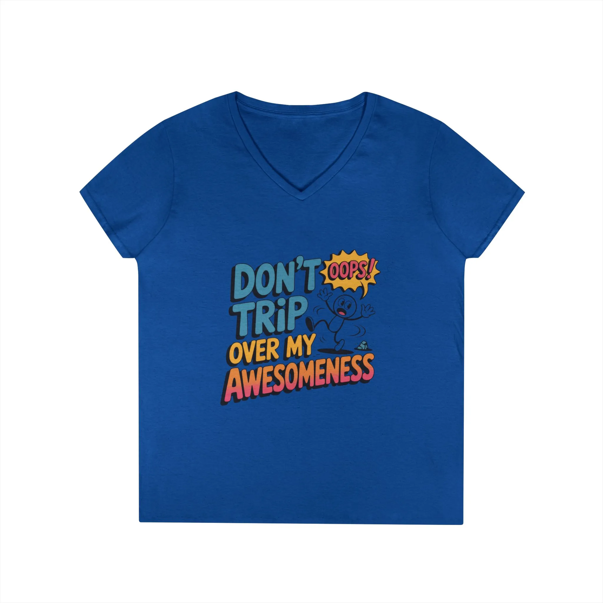Funny Ladies' V-Neck T-Shirt, Don't Trip Over My Awesomeness Tee, Casual Wear, Gift for Her, Funny T-Shirt, Humor Tee, young girl t-shirt - Image 16