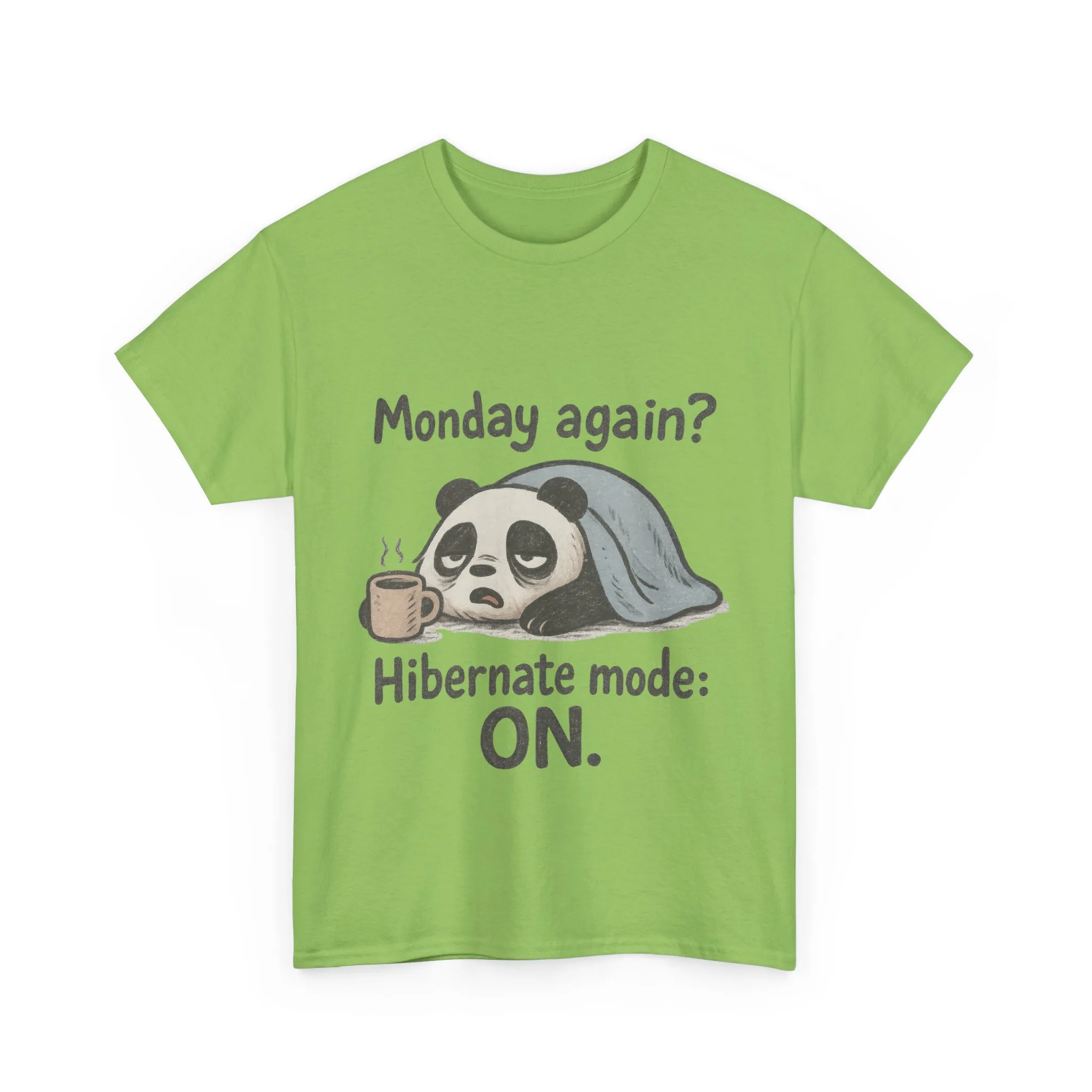 Funny Panda Hibernate Tee, Cute Animal Shirt, Unisex Cotton Tee, Gift for Lazy Days, Monday Motivation T-shirt - Image 33