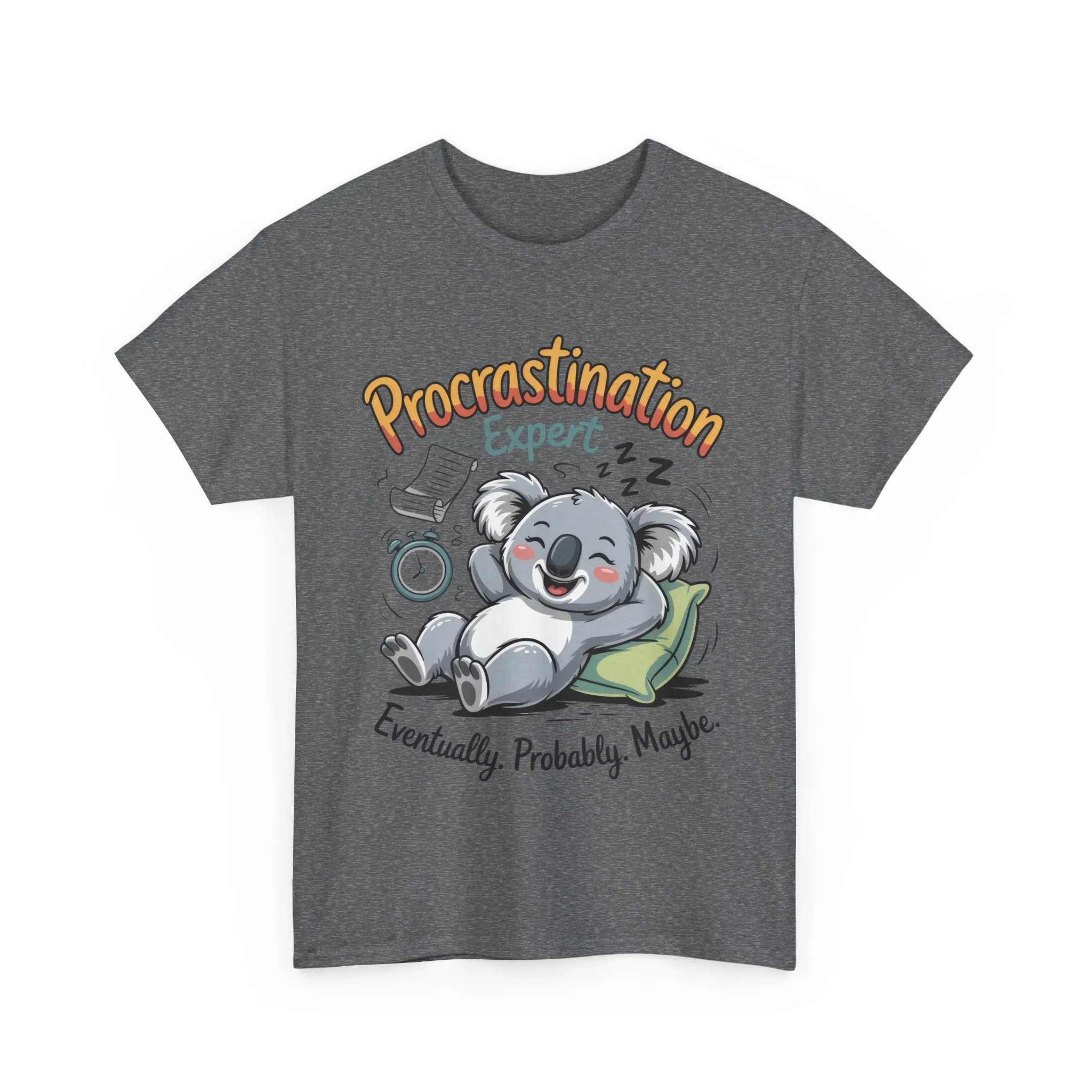 Procrastination Expert Cotton Tee, Funny T-Shirt, Cute Koala Design, Gift for Students, Relaxed Fit Shirt, Gift for Animal Lovers - Image 15