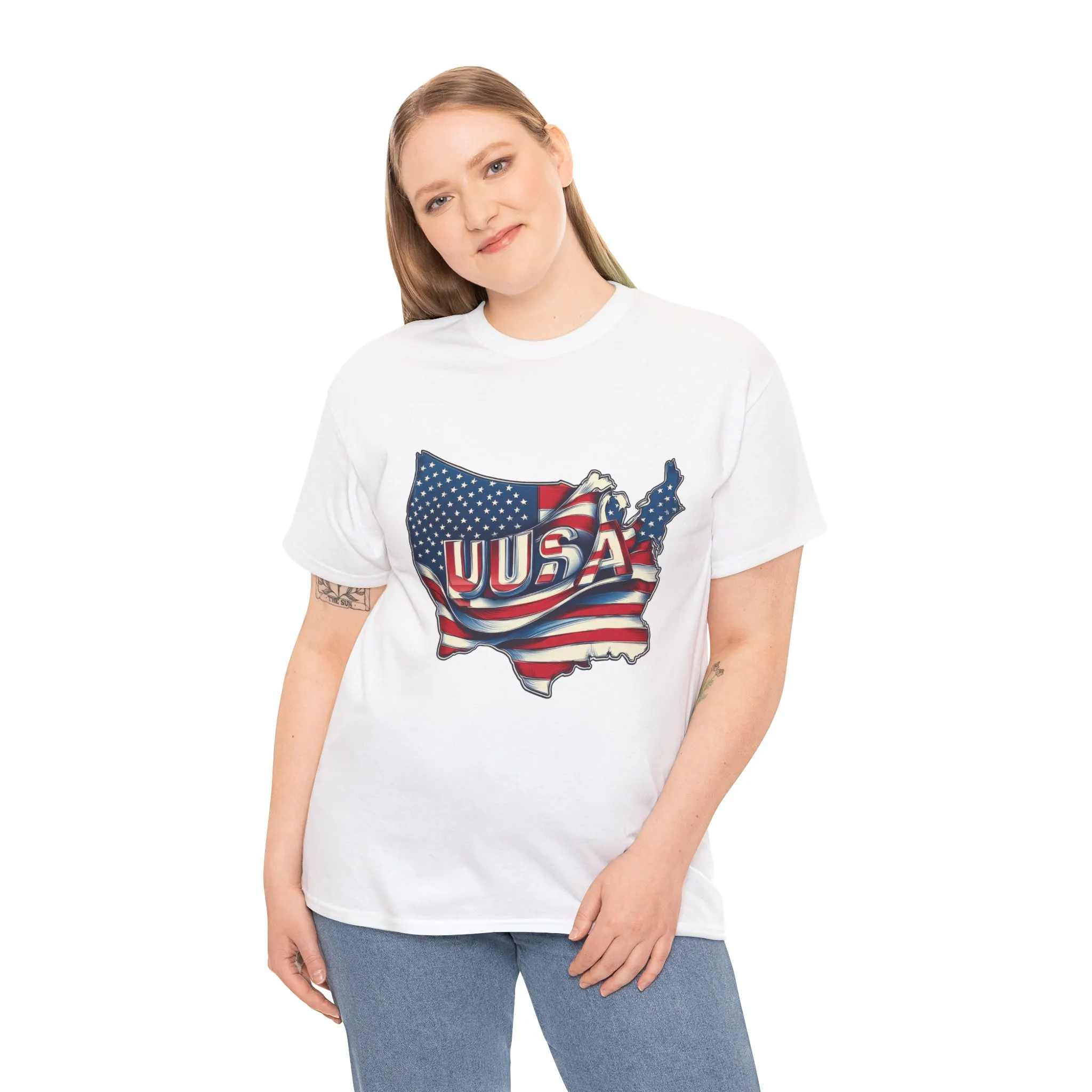 Patriotic Unisex Tee, USA Flag Design, Perfect for Independence Day, 4th of July, Gifts, Casual Wear, Festival - Image 5