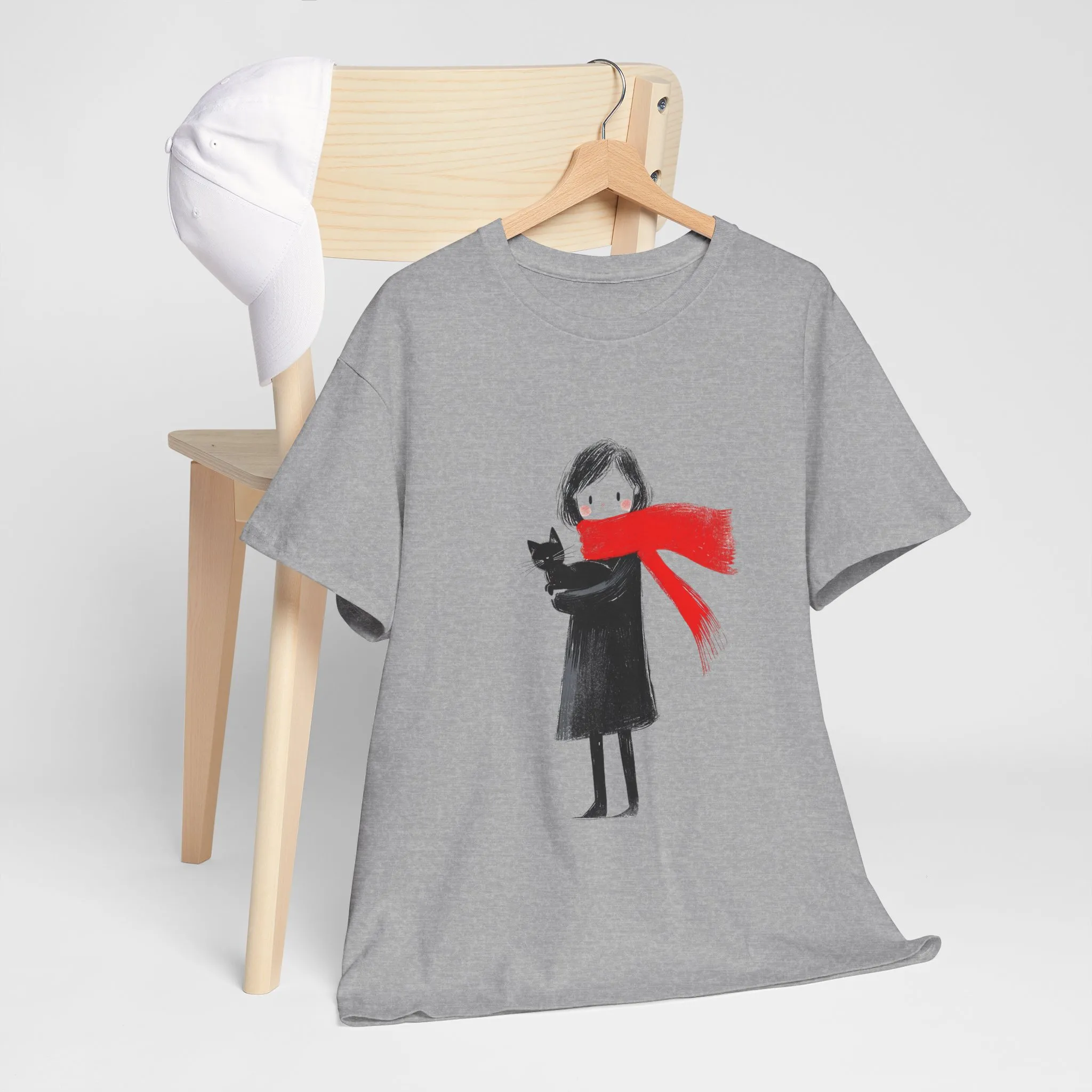 Cozy Cat Lover Tee, Unisex Cotton T-Shirt for Cat Owners, Gift for Pet Lovers, Cute Animal Apparel, Perfect for All Occasions - Image 9