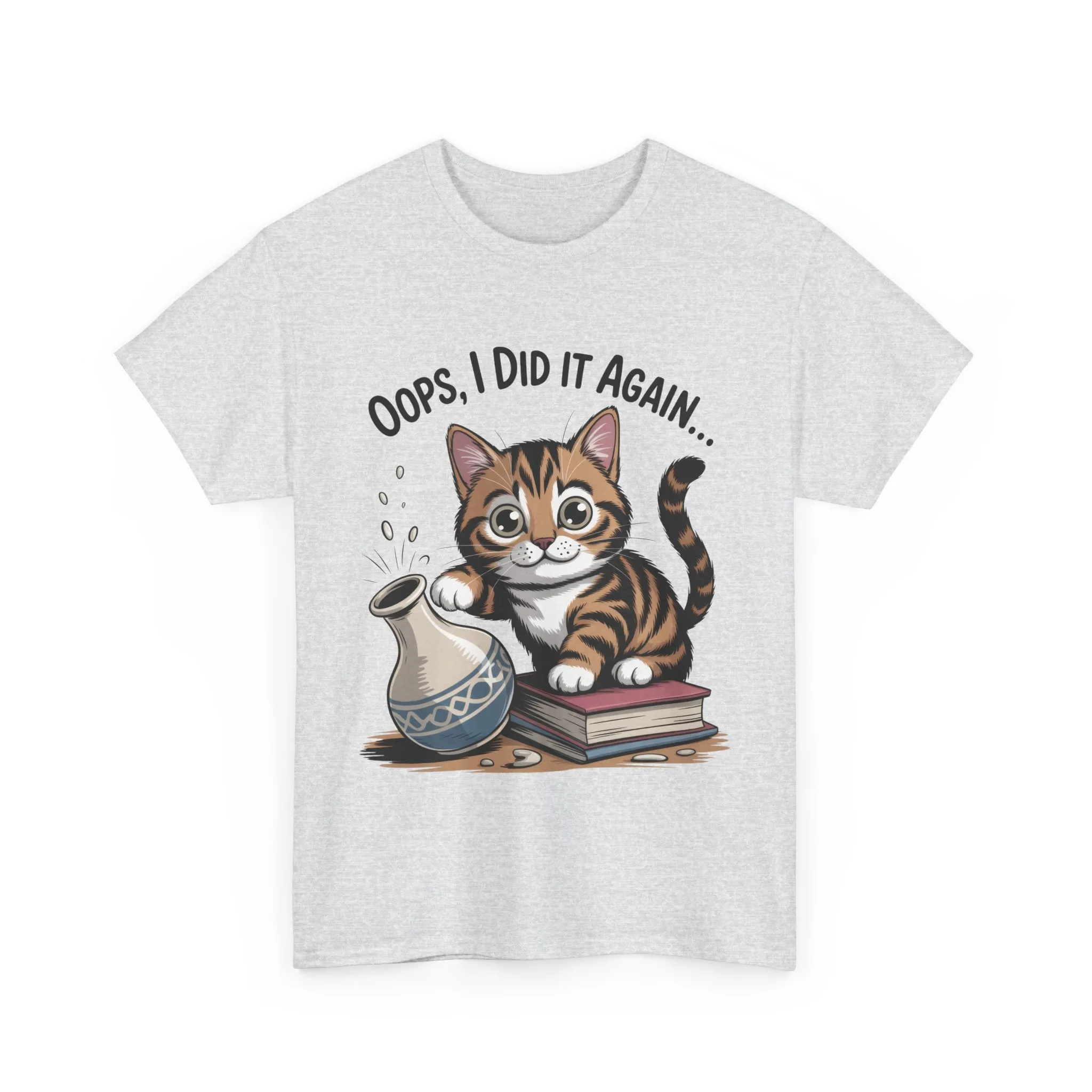 Playful Cat Women's Tee, Funny Oops I Did It Again Design, Cat Lover Gift, Casual Wear, Birthday Gift, Pet Lover Tee, Women's Gift - Image 30