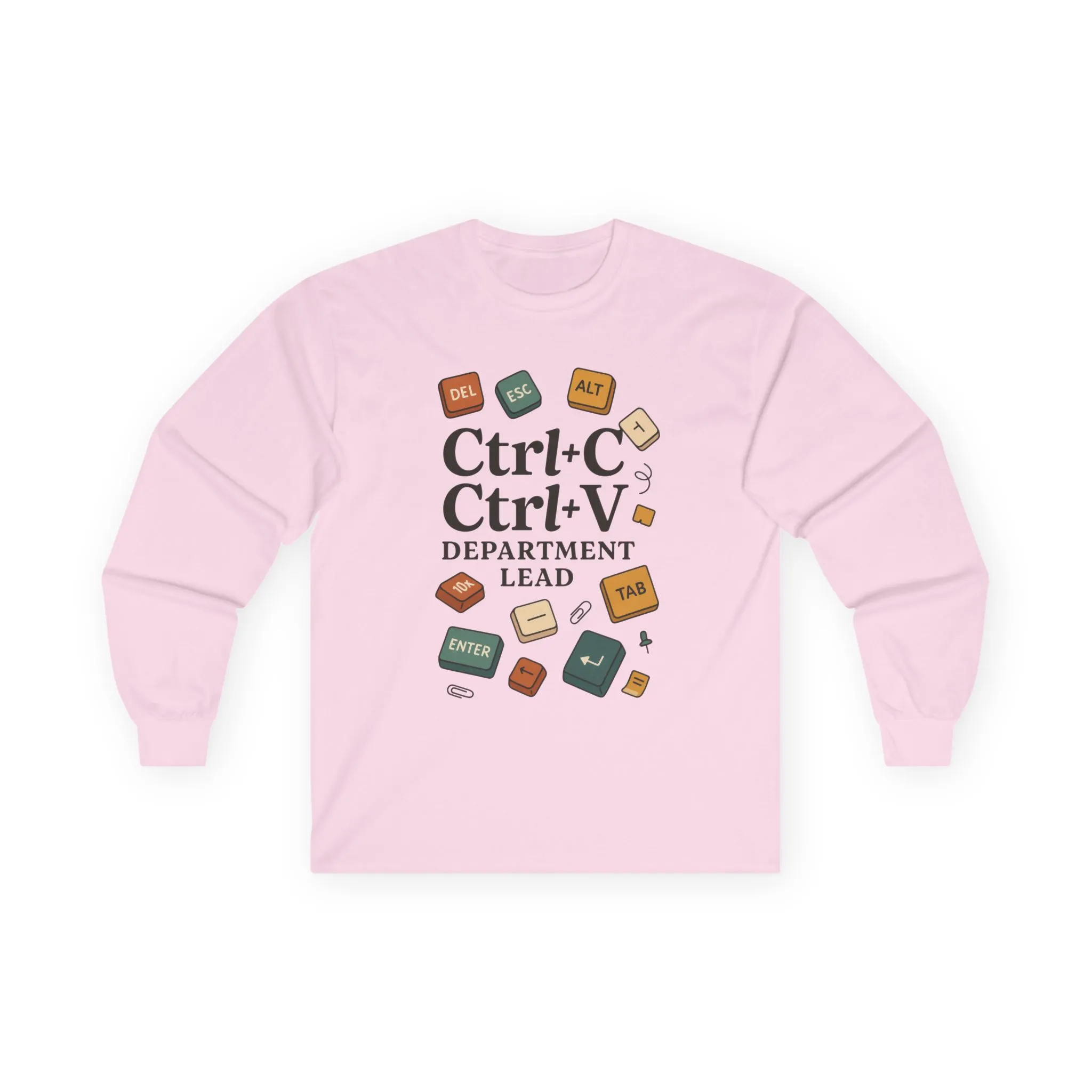 Graphic Long Sleeve Tee, Ctrl+C Ctrl+V Department Lead, Funny Office Humor Shirt, Programmer Gift, Tech Nerd Tee, IT Department Apparel - Image 19