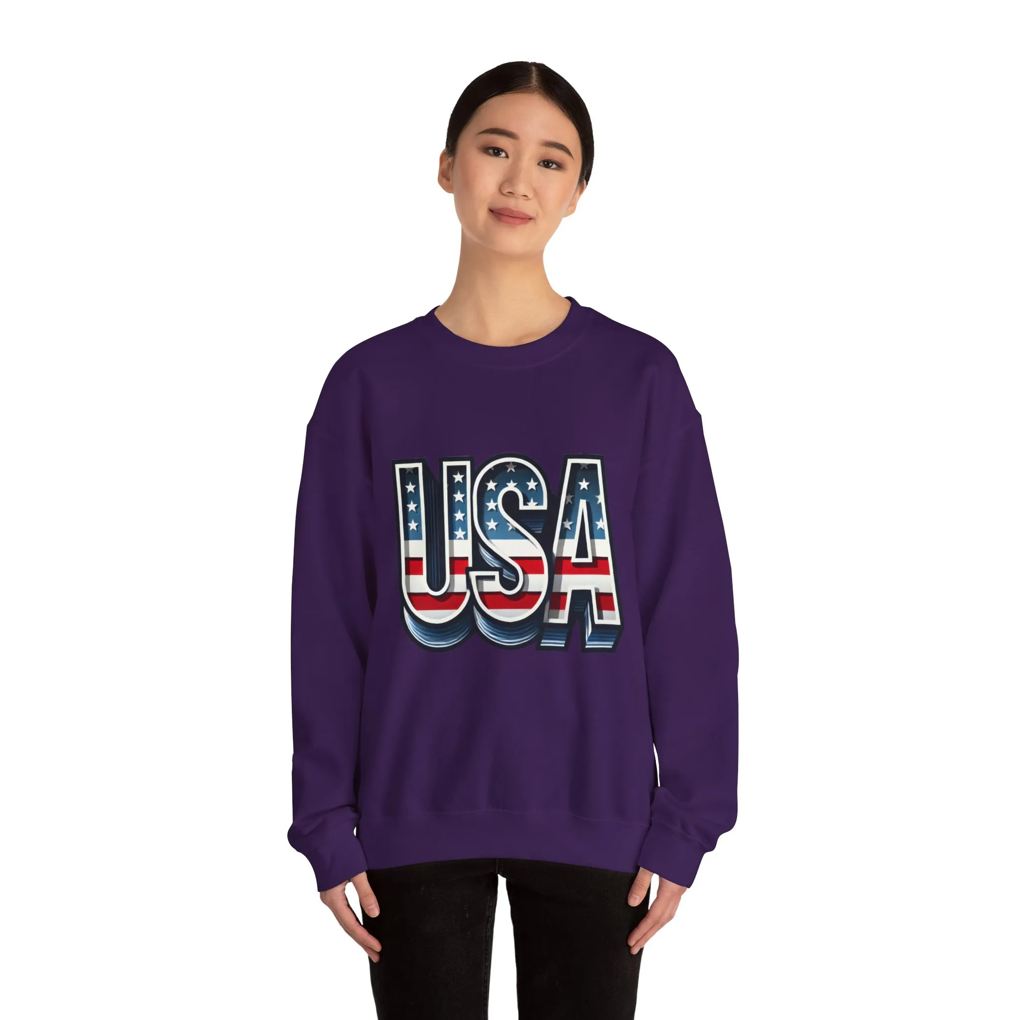 USA Patriotic Crewneck Sweatshirt for All Seasons, Cozy Sweatshirt for Independence Day, Casual Wear, Gift for Friends and Family - Image 23