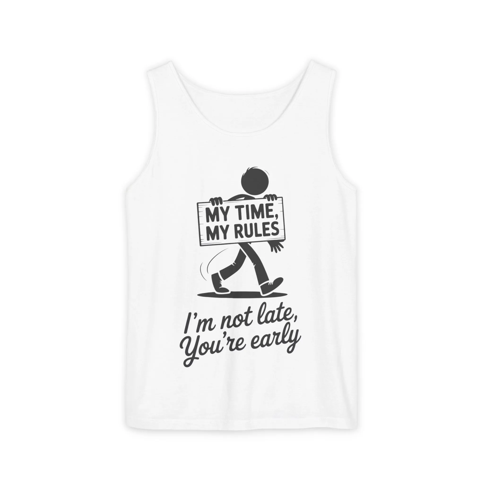 My Time, My Rules Tank Top, Fun Casual Wear for Any Occasion, Relaxed Vibe, Time Management Humor, Self love t shirt - Image 4
