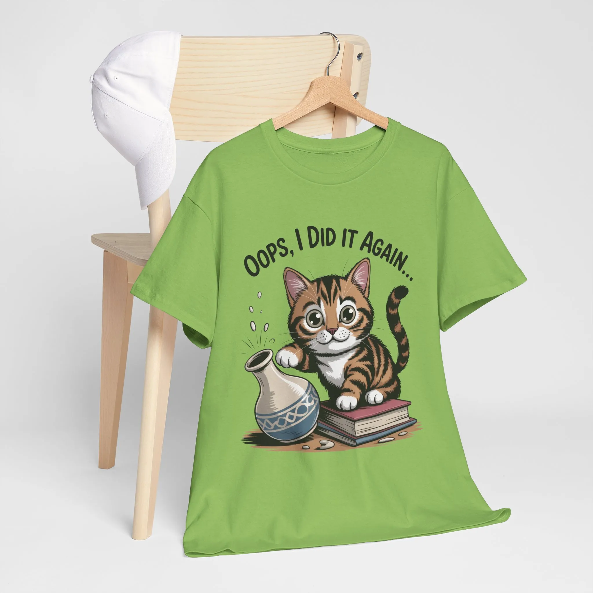 Playful Cat Women's Tee, Funny Oops I Did It Again Design, Cat Lover Gift, Casual Wear, Birthday Gift, Pet Lover Tee, Women's Gift - Image 9