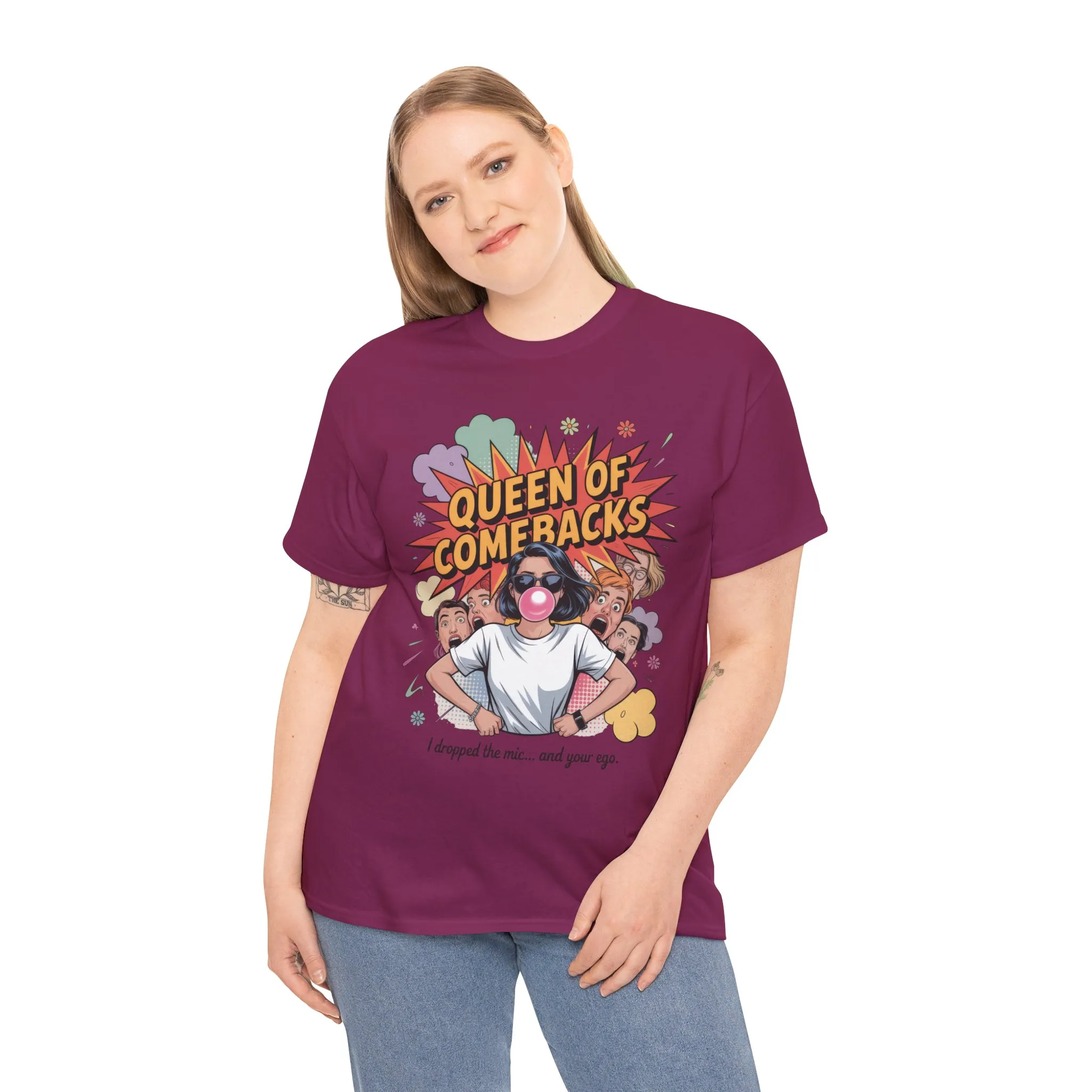 Funny Women's T-Shirt, Queen of Comebacks Tee, Funny Graphic T-Shirt, Heavy Cotton Shirt, Gift for Her, Casual Wear, Comedy Apparel - Image 28
