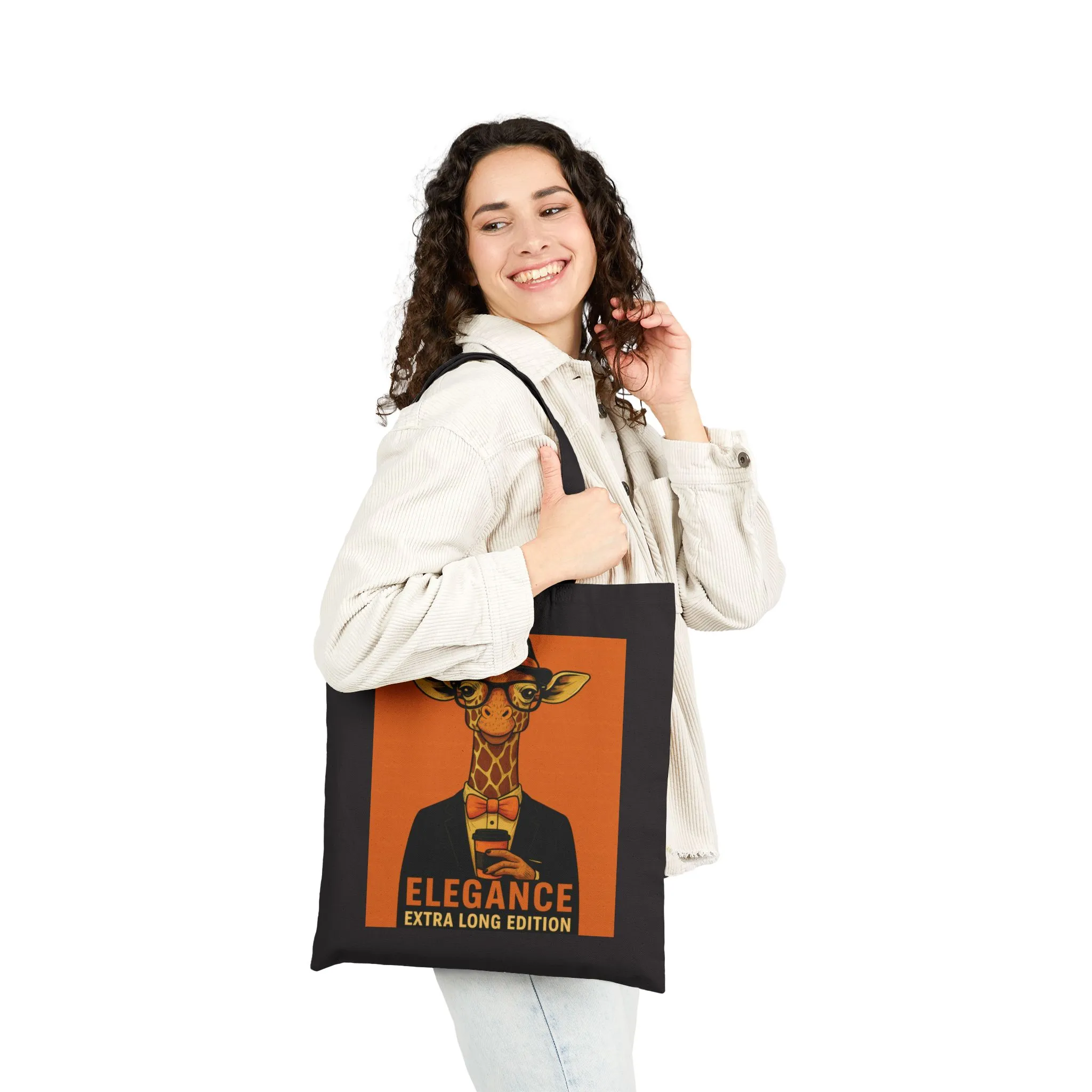Elegant Giraffe Canvas Tote Bag, Eco-Friendly Fashion, Reusable Shopping, Gift for Animal Lovers, Unique Design, Stylish Carry-All - Image 7
