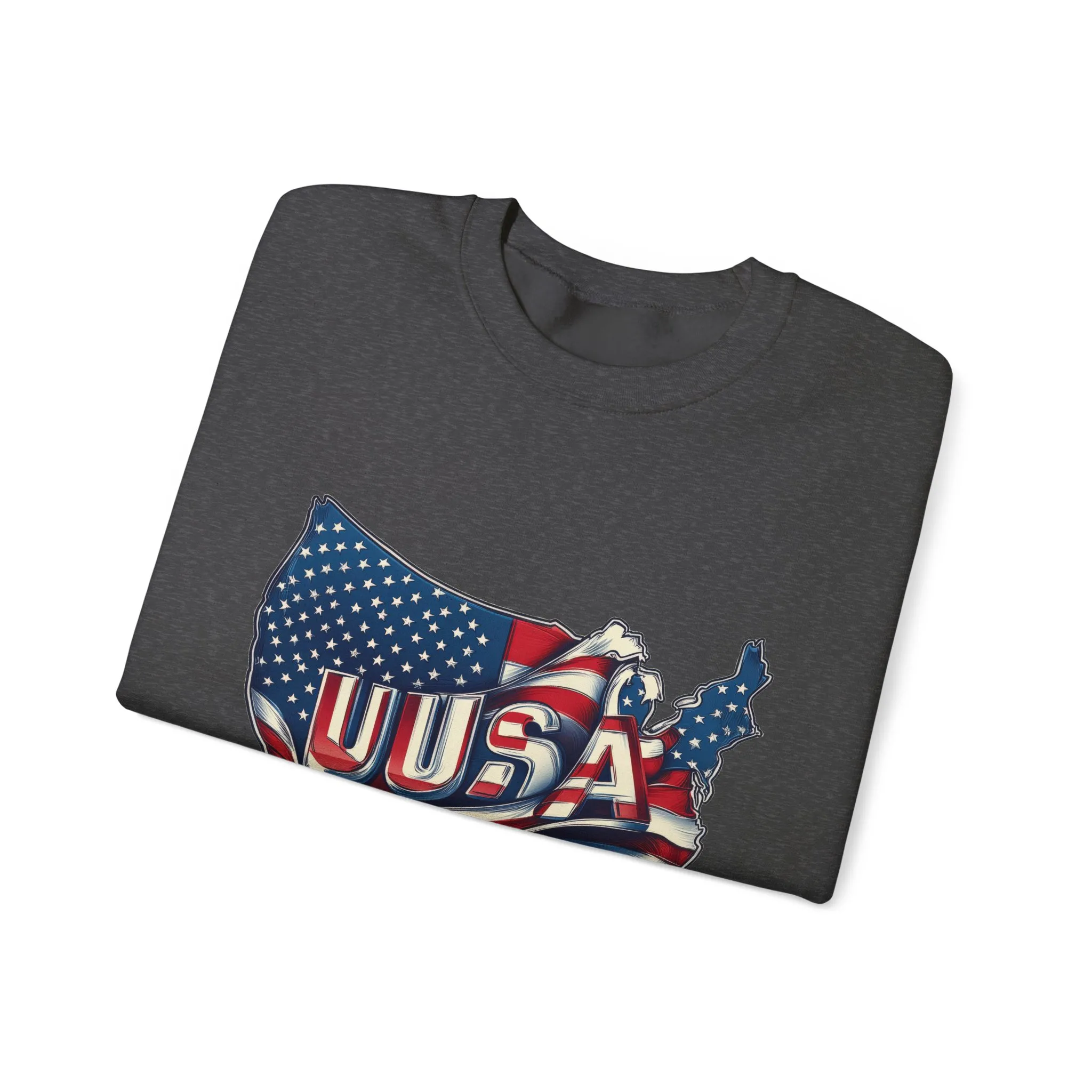 Patriotic USA Crewneck Sweatshirt, Unisex Sweatshirt, American Flag Apparel, Casual Comfort, Great for Independence Day and Holidays - Image 14