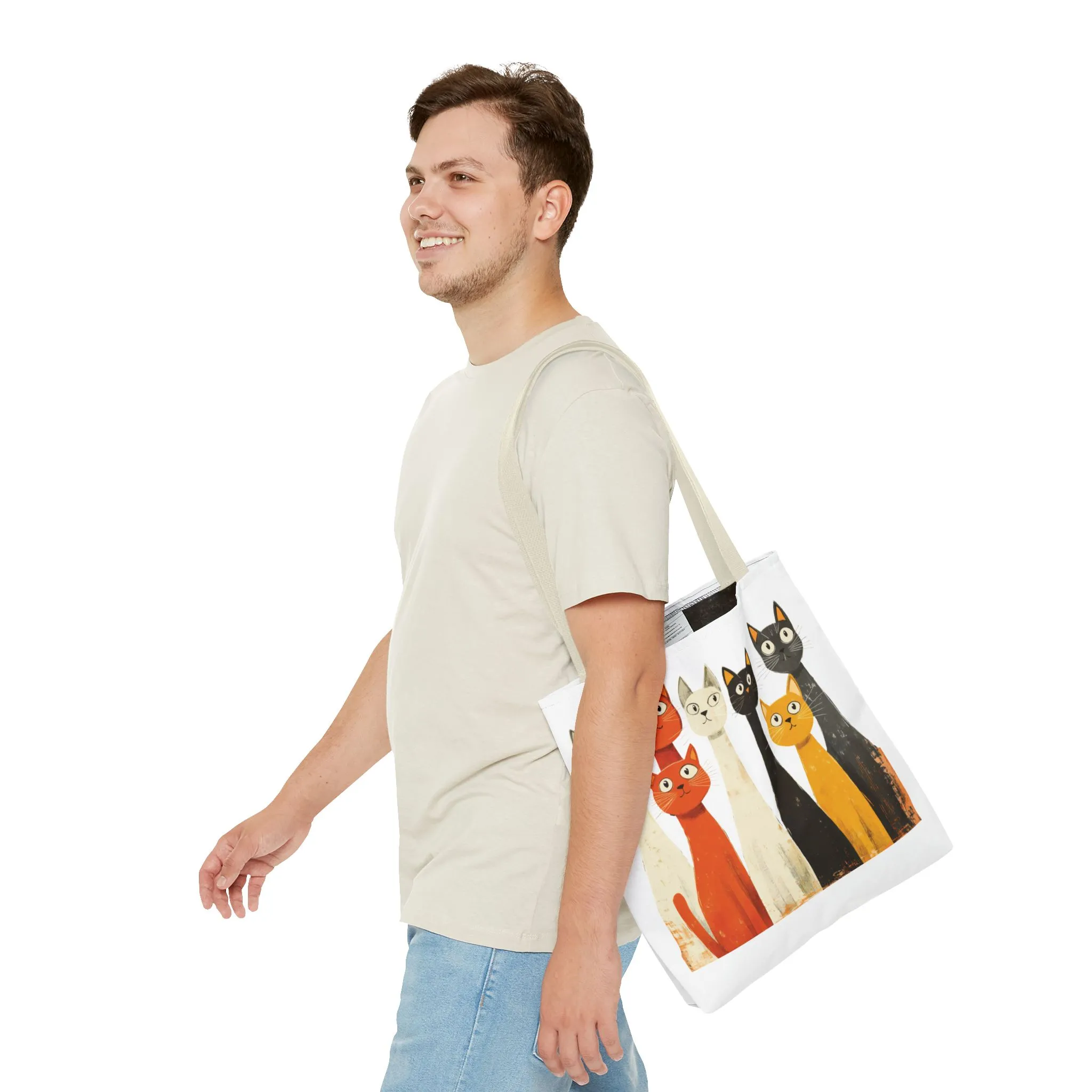 Playful Cat Design Tote Bag – Perfect for Animal Lovers - Image 43