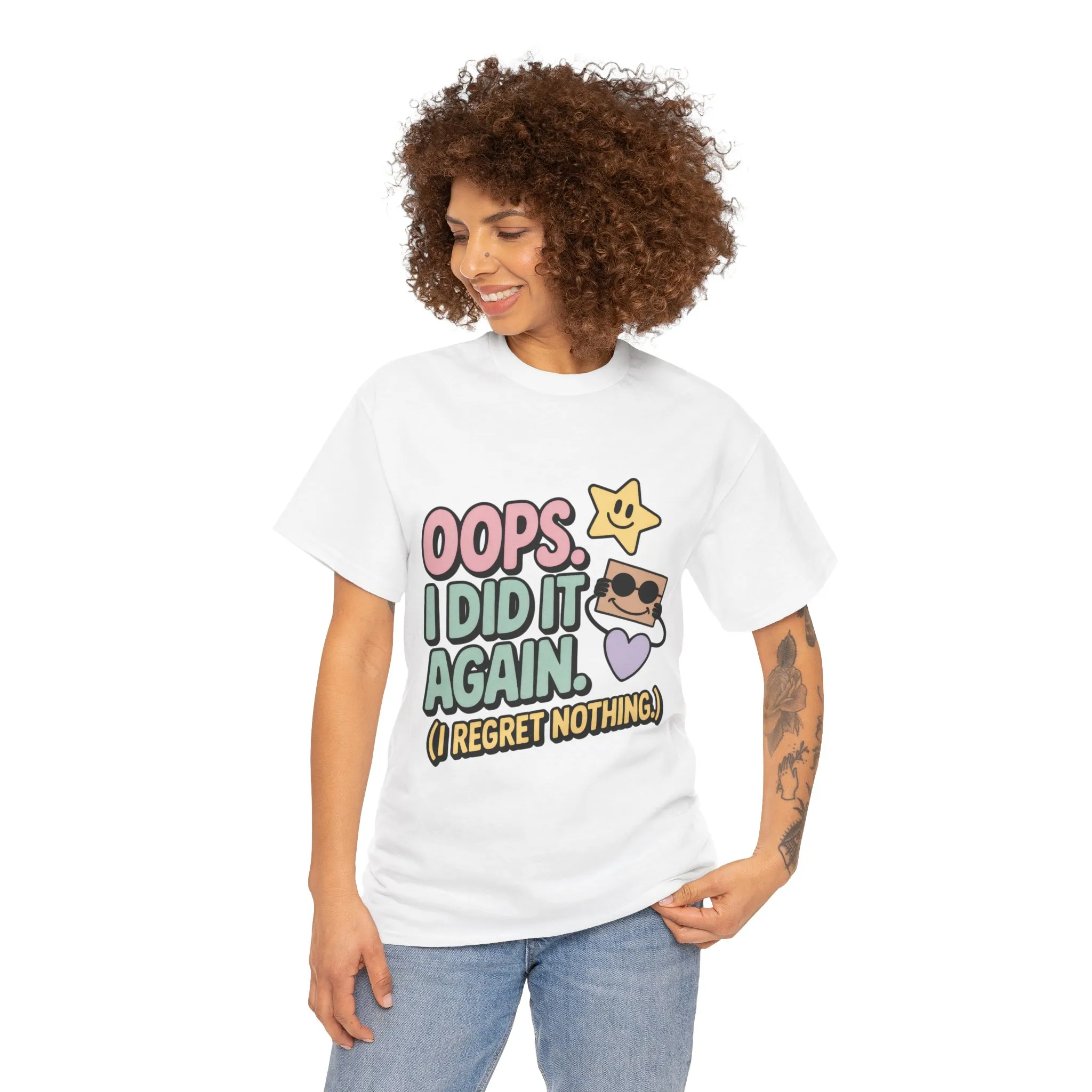 Retro Graphic Tee, Oops I Did It Again Shirt, Funny Women's T-shirt, Casual Statement Wear, Positive Message Women's T-Shirt - Image 31