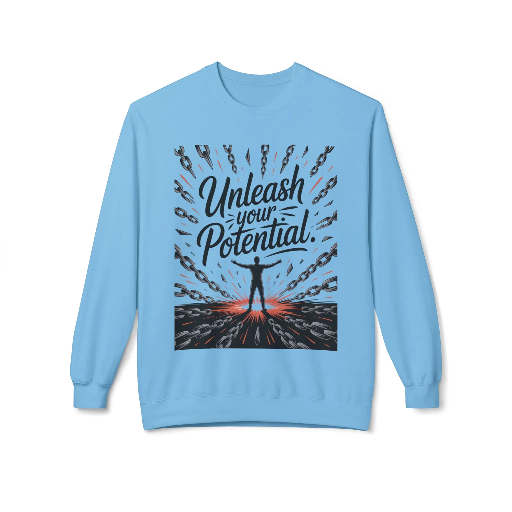 Unleash Your Potential Men s Sweatshirt, Motivational Crewneck, Inspirational Gift For Men, Gift for Graduates, Personal Growth Apparel - Image 12