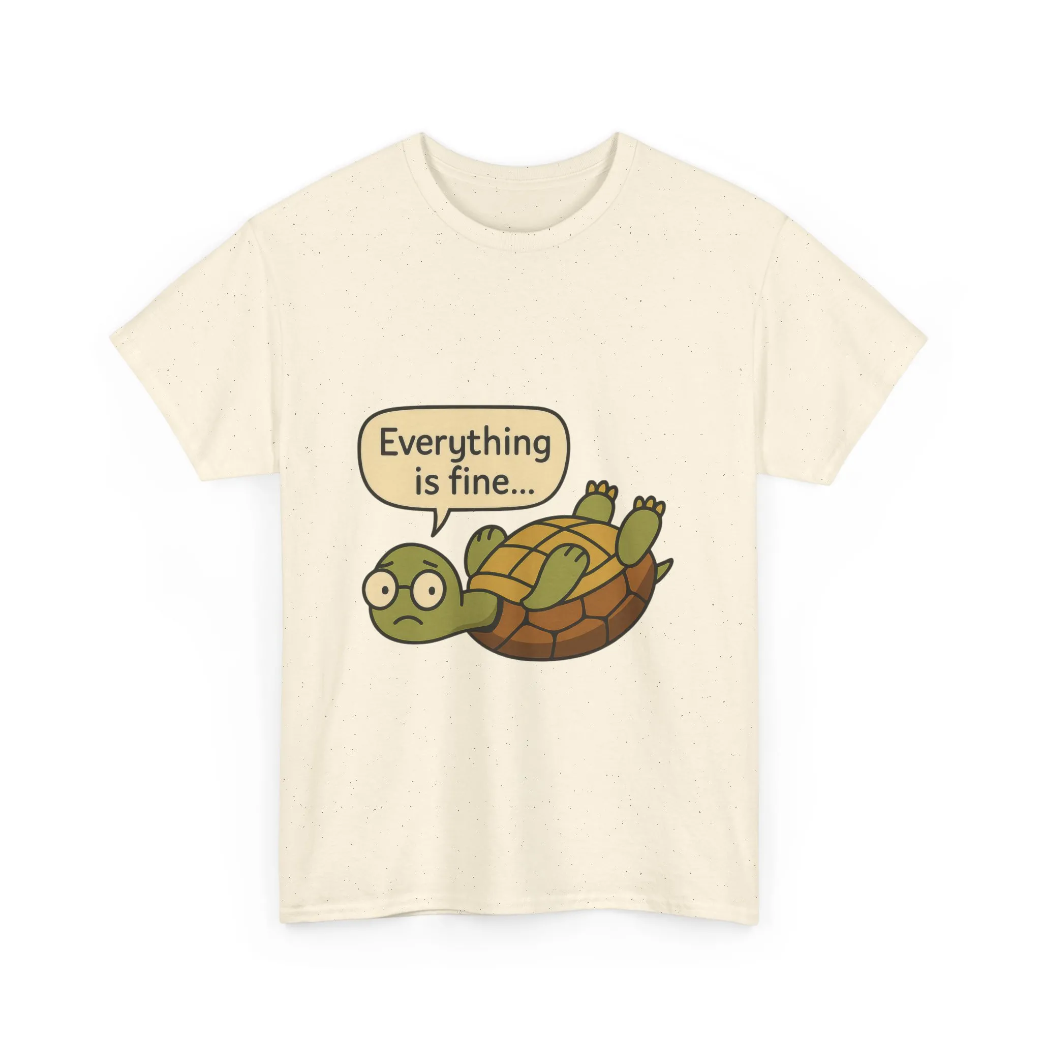 Everything is Fine Turtle Tee, Funny Unisex Cotton Tee, Cute Animal Shirt, Gift for Nature Lovers, Great for Humor, Positive message t-shirt - Image 18