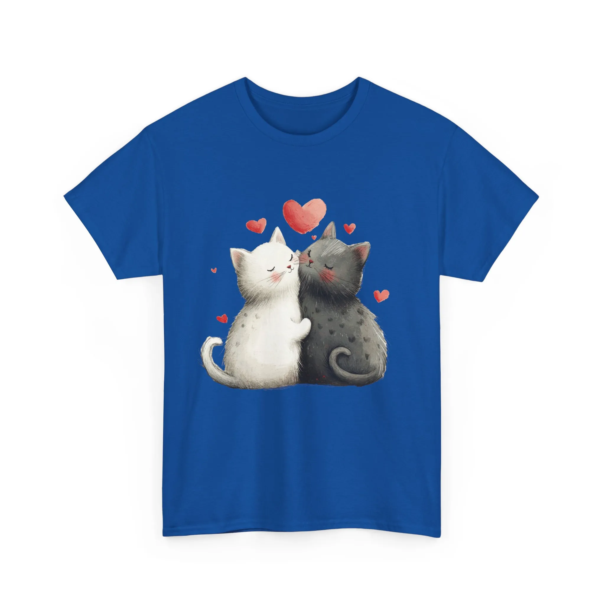 Cute Cat Love T-Shirt, Adorable Feline Couple Tee, Gift for Cat Lovers, Valentine's Day Shirt, Cozy Everyday Wear, Cat Mom T-Shirt - Image 18