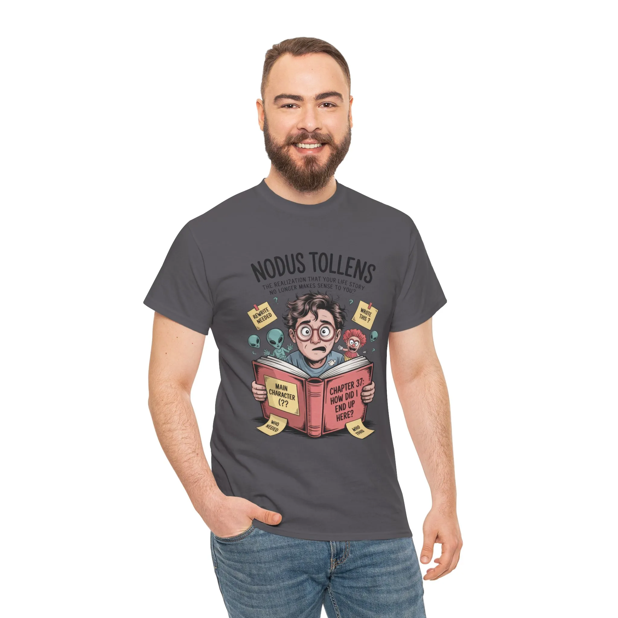 Nodus Tollens Men's T-Shirt, Men's Heavy Cotton Shirt, Latin Words, Moods & Modes, Self-Awareness, Quirky Humor Shirt - Image 16
