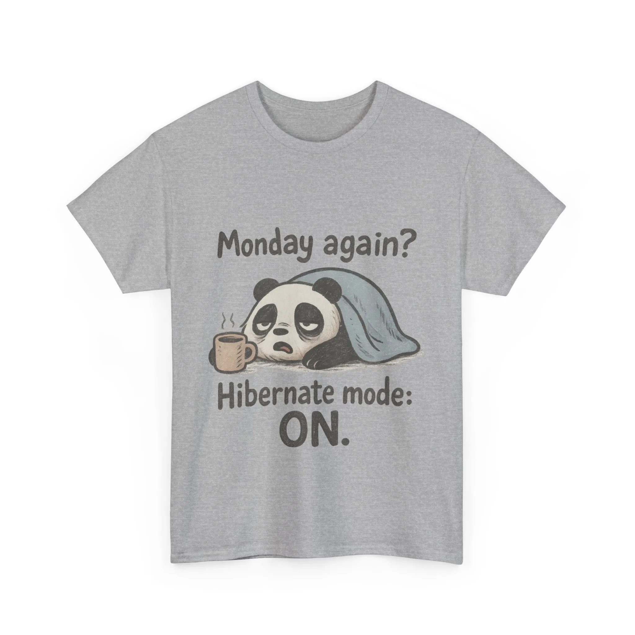 Funny Panda Hibernate Tee, Cute Animal Shirt, Unisex Cotton Tee, Gift for Lazy Days, Monday Motivation T-shirt - Image 12