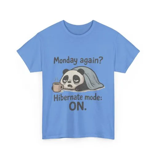 Funny Panda Hibernate Tee, Cute Animal Shirt, Unisex Cotton Tee, Gift for Lazy Days, Monday Motivation T-shirt - Image 18