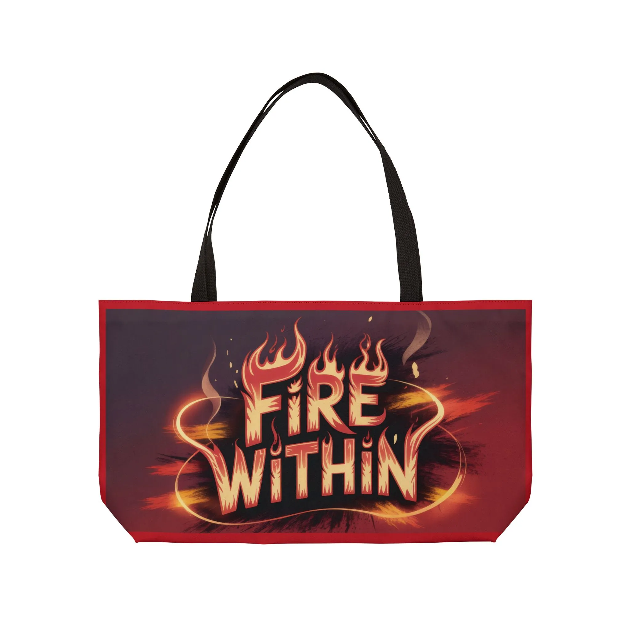 Fiery Weekender Tote Bag, Motivational Tote, Beach Bag, Travel Organizer, Gift for Adventurers, Stylish Daily Use - Image 6