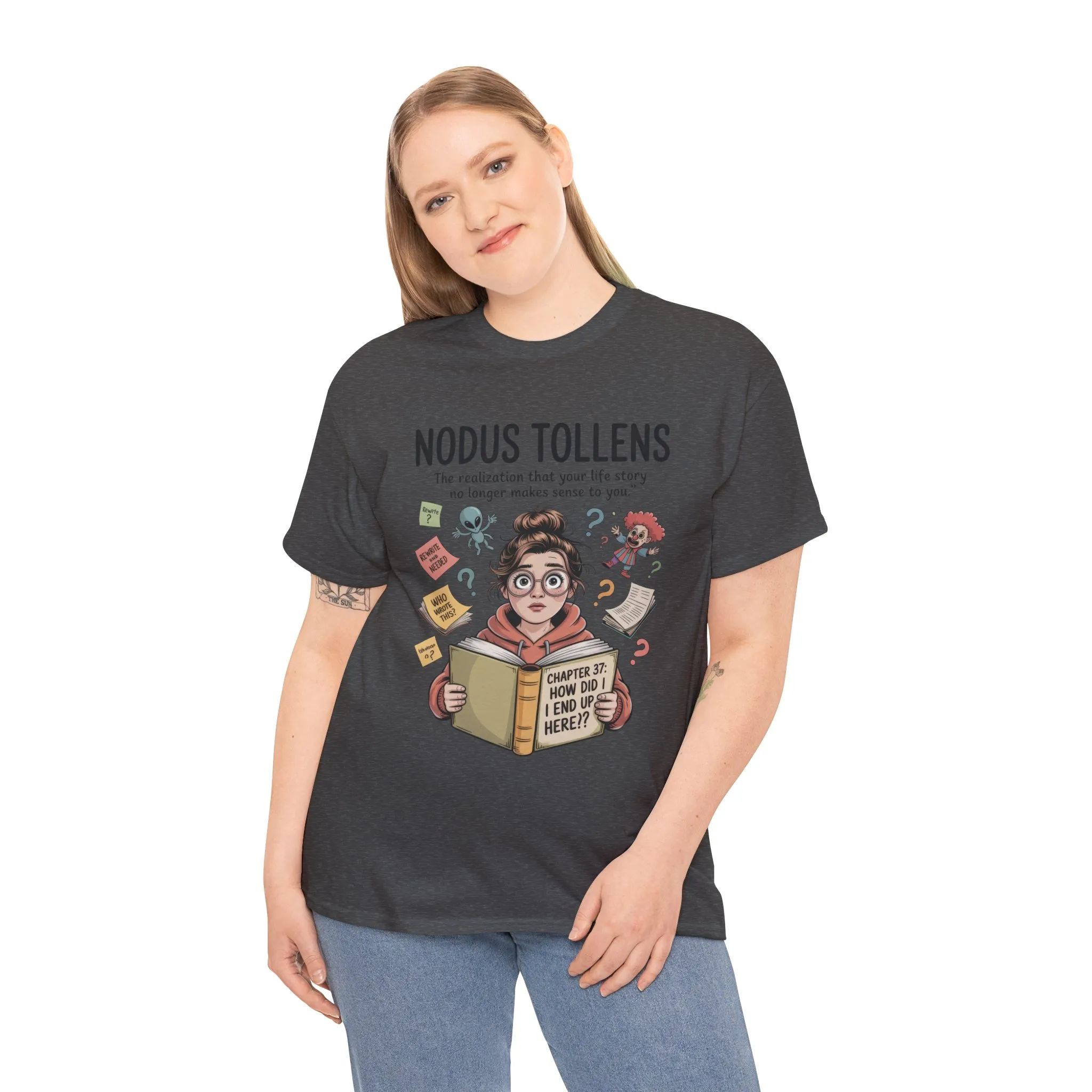 Nodus Tollens Tee, Women`s Heavy Cotton Shirt, Latin Words, Moods & Modes, Self-Awareness, Personal Development - Image 10