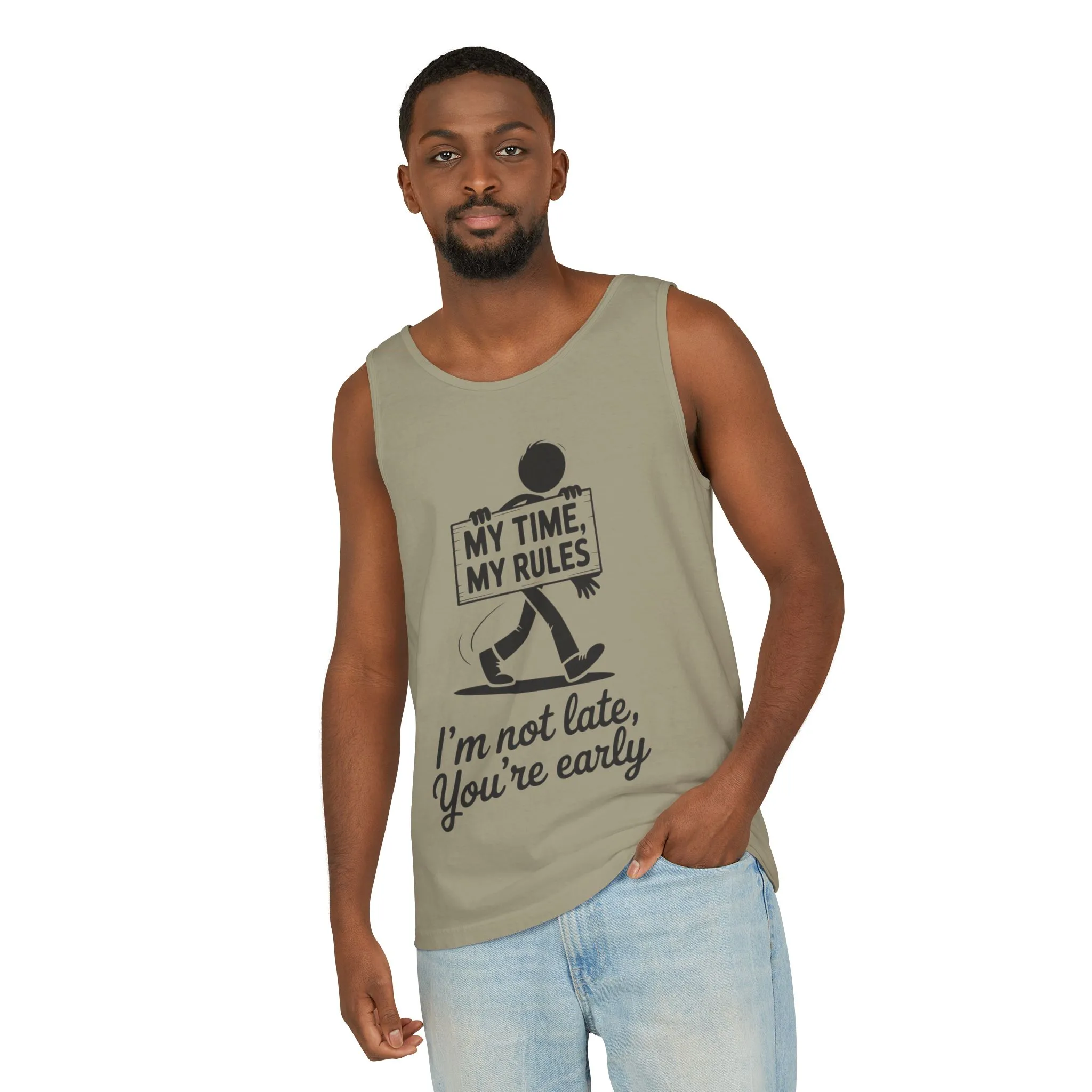 My Time, My Rules Tank Top, Fun Casual Wear for Any Occasion, Relaxed Vibe, Time Management Humor, Self love t shirt - Image 9