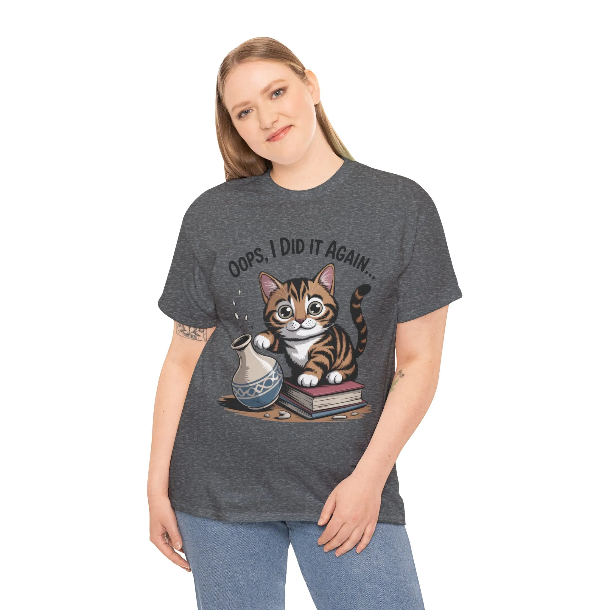 Playful Cat Women's Tee, Funny Oops I Did It Again Design, Cat Lover Gift, Casual Wear, Birthday Gift, Pet Lover Tee, Women's Gift - Image 10