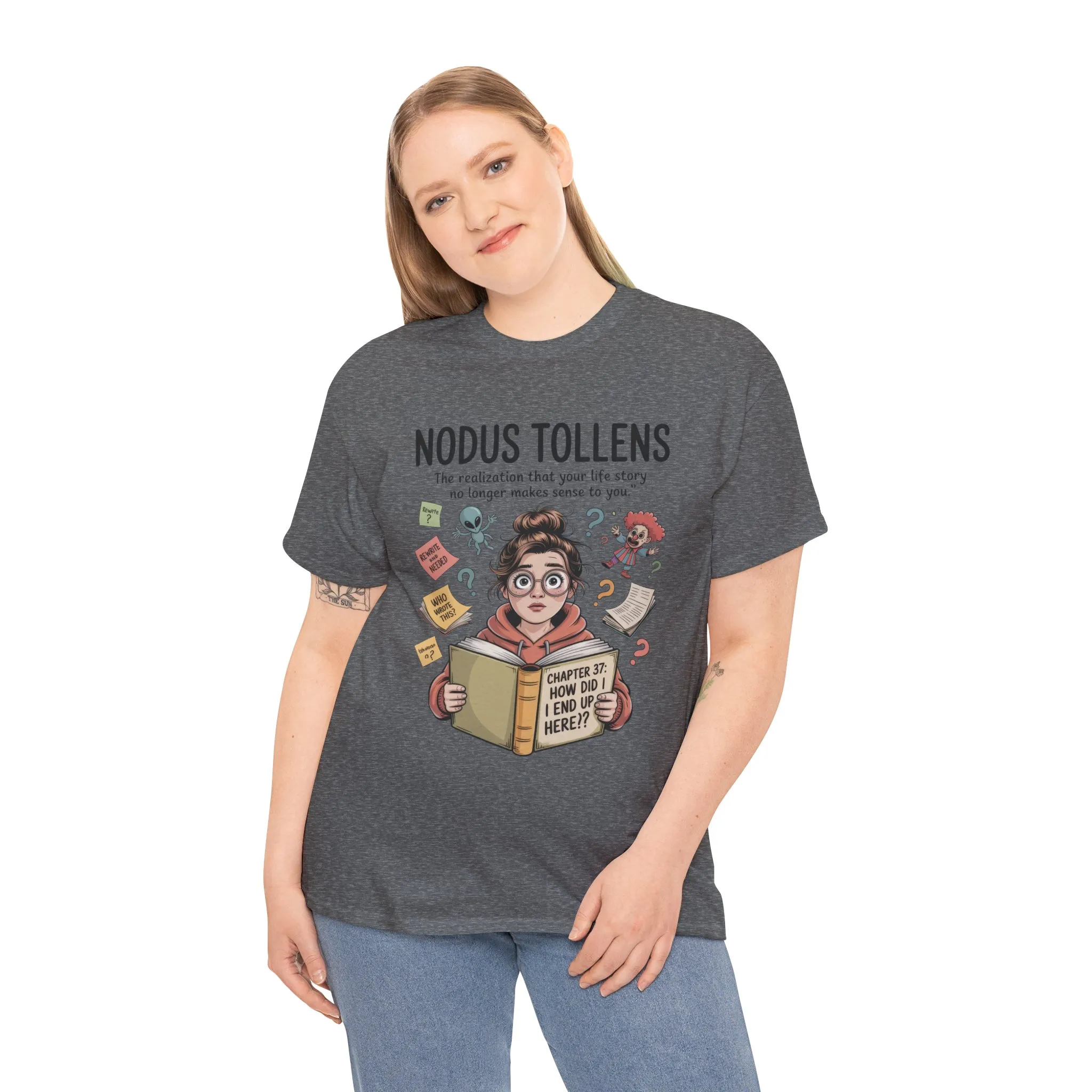 Nodus Tollens Tee, Women`s Heavy Cotton Shirt, Latin Words, Moods & Modes, Self-Awareness, Personal Development - Image 8