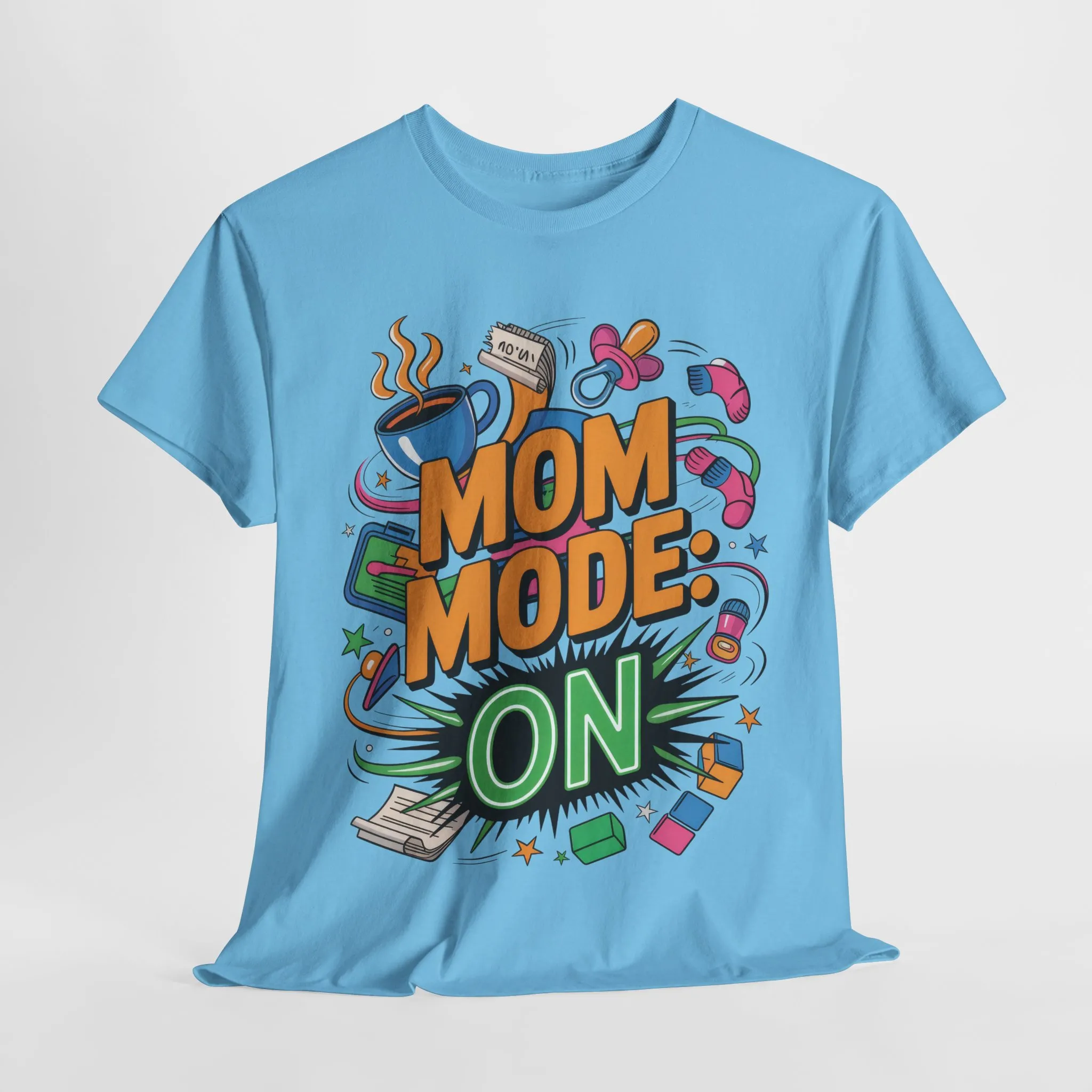 Mom Mode ON Cotton Tee, Funny Mom T-Shirt, Gift for Mothers, Parent Life Apparel, Mother's Day Humor T-Shirt, Cute Mama Life Graphic Tee - Image 12