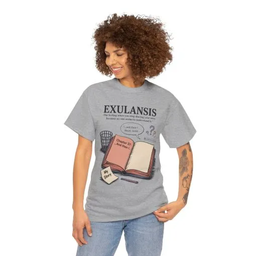 Exulansis Shirt, Emotional Aesthetic Word Tee, Deep Meaning Typography Graphic Tee, Women's Heavy Cotton Tee, deep meaning t shirt - Image 8