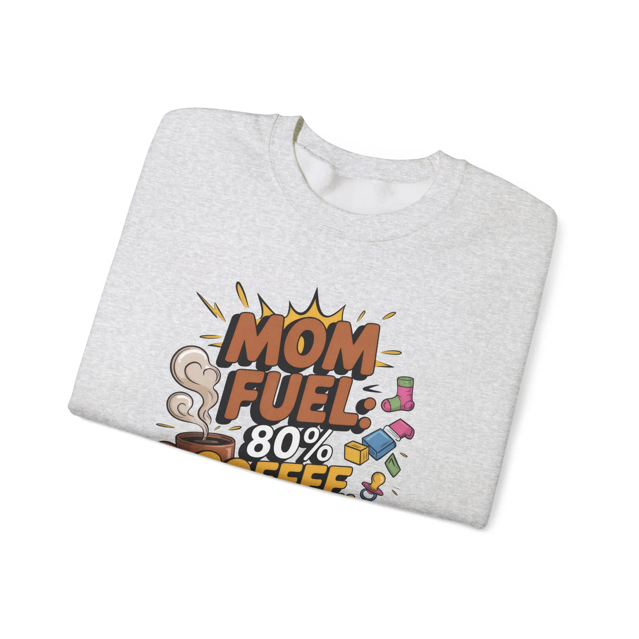 Funny Mom Fuel Sweatshirt, Perfect Gift for Moms, Chaos & Caffeine, Mother's Day Apparel, Funny Tired Mom Life Sweatshirt, Coffee Loving Mom - Image 26