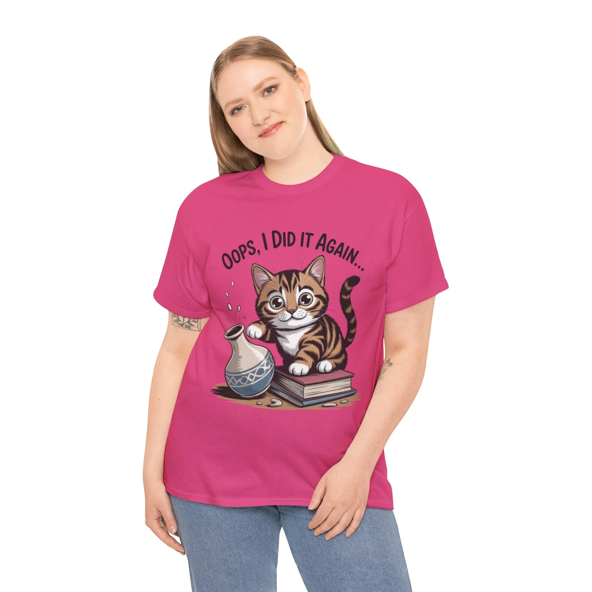 Playful Cat Women's Tee, Funny Oops I Did It Again Design, Cat Lover Gift, Casual Wear, Birthday Gift, Pet Lover Tee, Women's Gift - Image 35