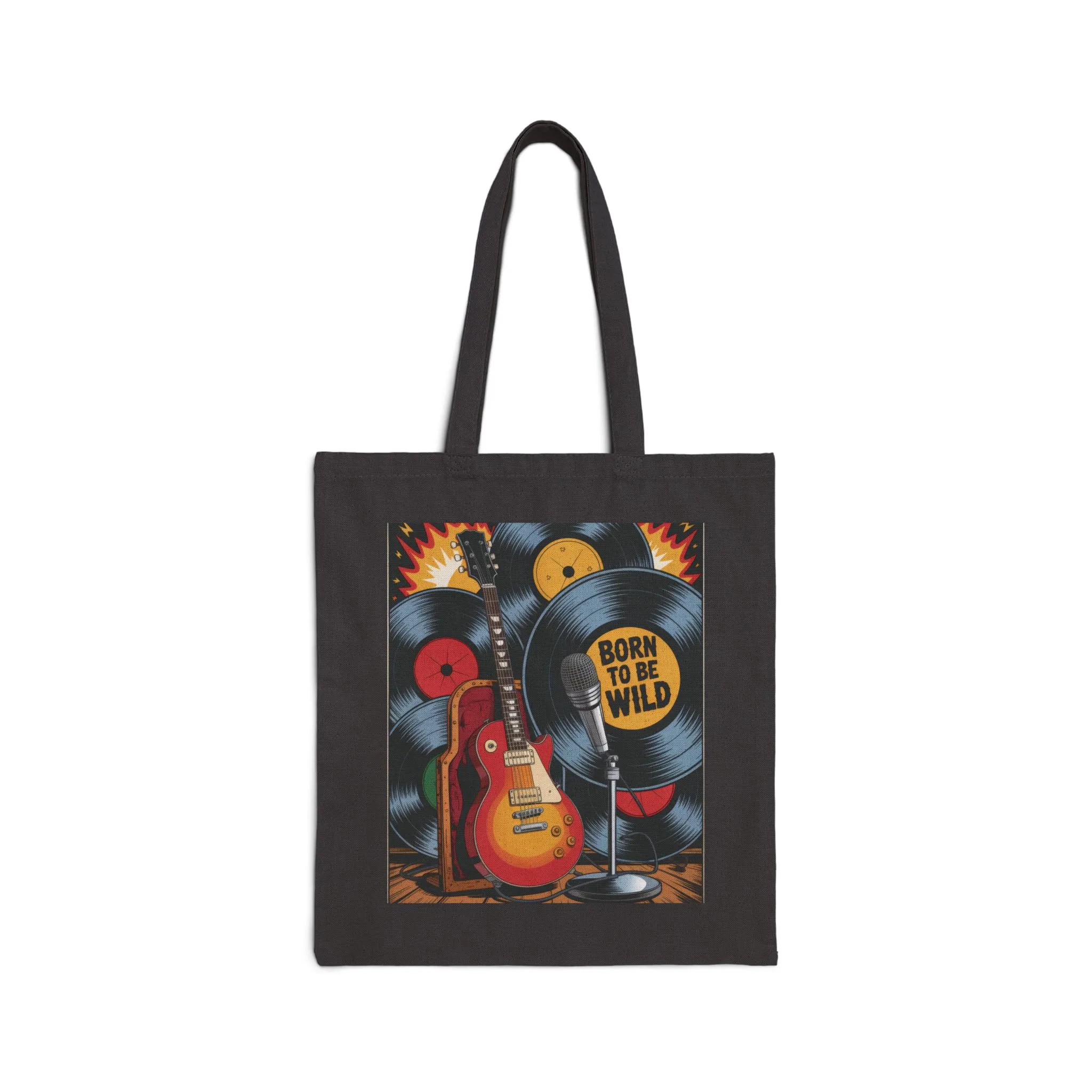 Rockin' Retro Tote Bag, Born to Be Wild, Music Lover's Bag, Festival Tote, Eco-Friendly Shopping Bag, Guitar Design, Gift Idea - Image 7