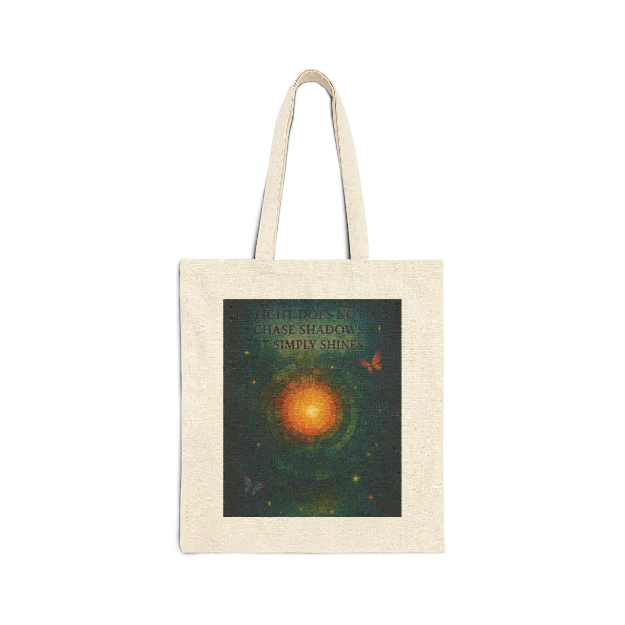 Inspirational Quote Tote Bag, Eco-Friendly Shopping Bag, Reusable Cloth Tote, Butterfly Art Tote, Gift for Nature Lovers, Vegan Tote