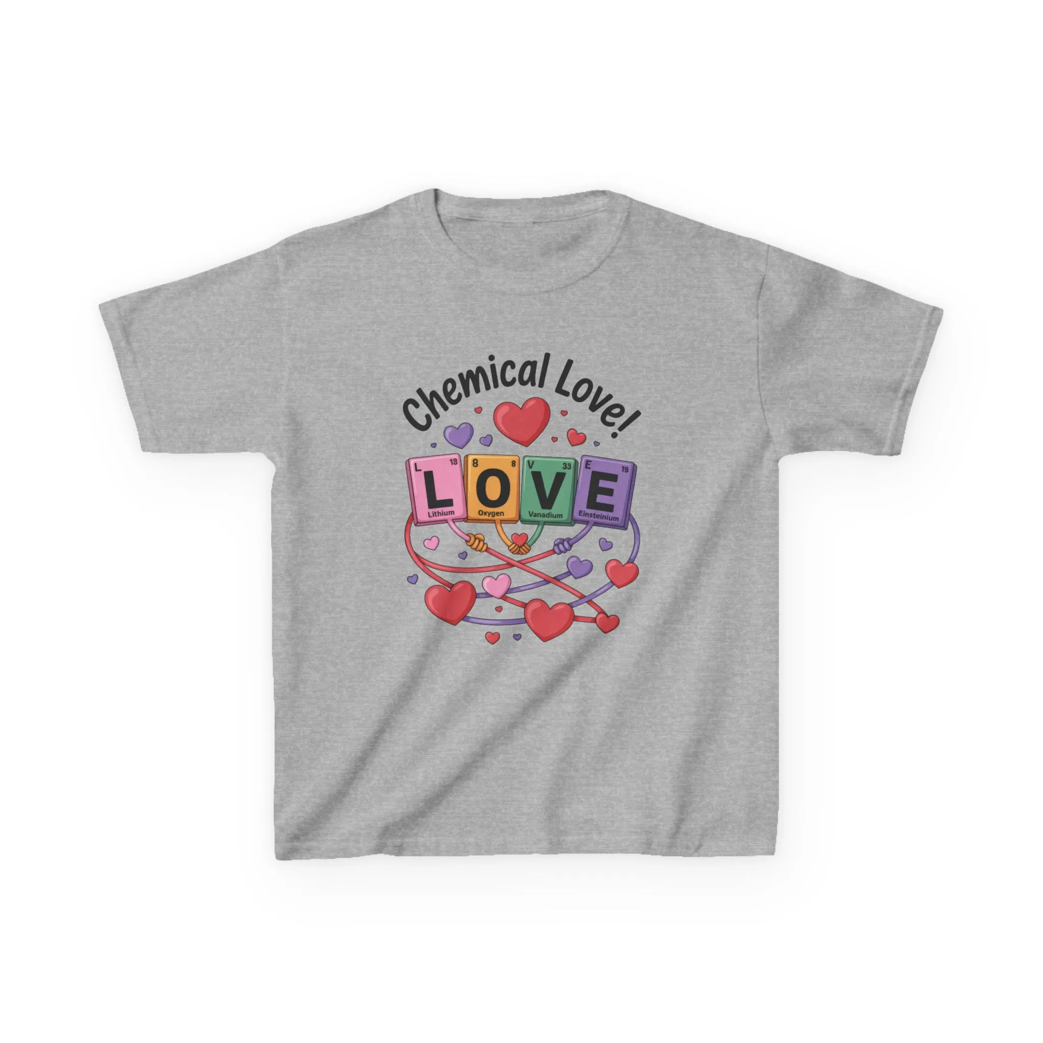 Kids Love Chemistry Girl Tee, Cute Gift for Science Lovers, Valentines Day, Fun Classroom Wear, Adorable Kids Shirt, Colorful Kids Apparel - Image 7