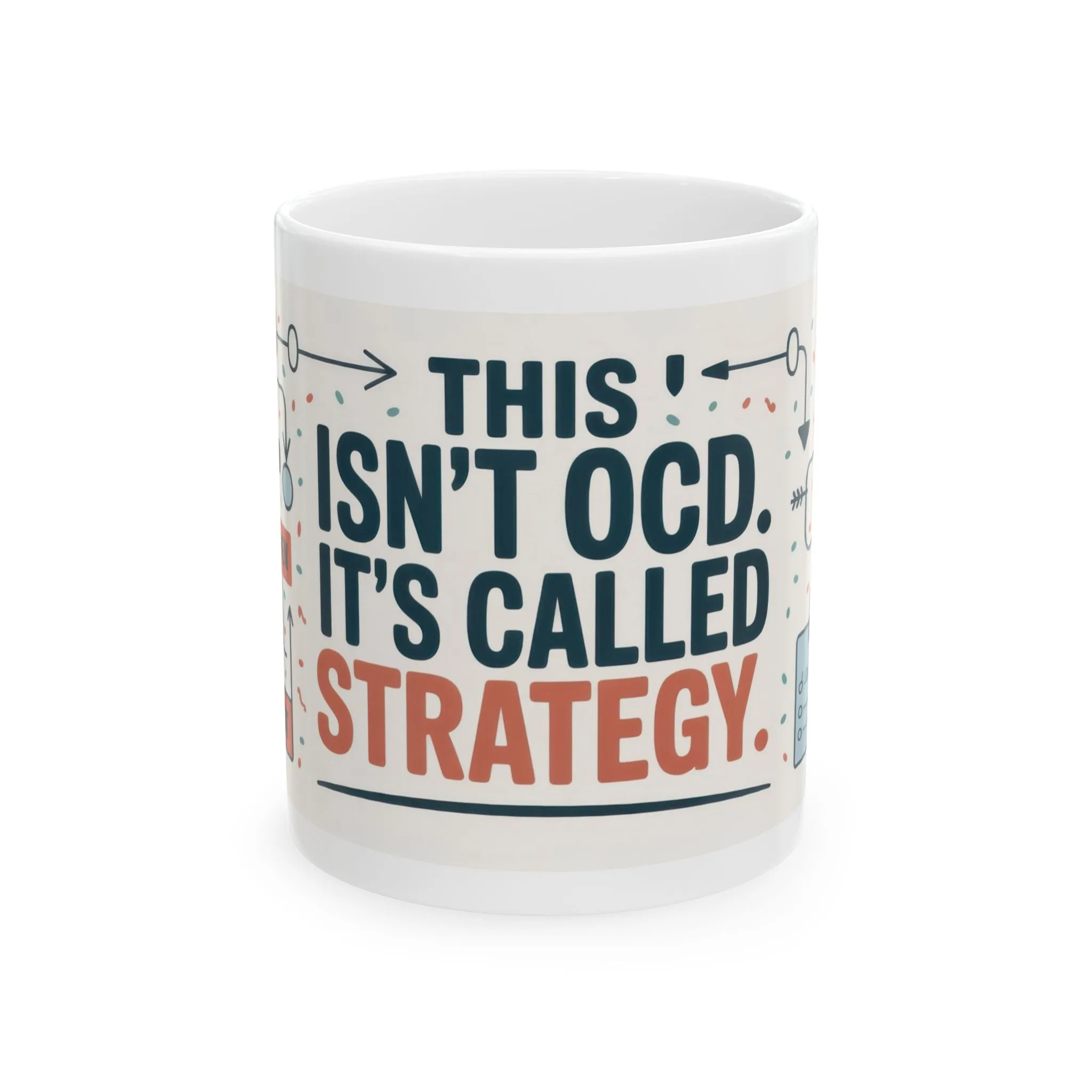 Funny OCD Strategy Mug, Organized Chaos Coffee Cup, Productivity Gift for Planners, Workflow Humor Mug, Office Desk Motivation, Fun Mug