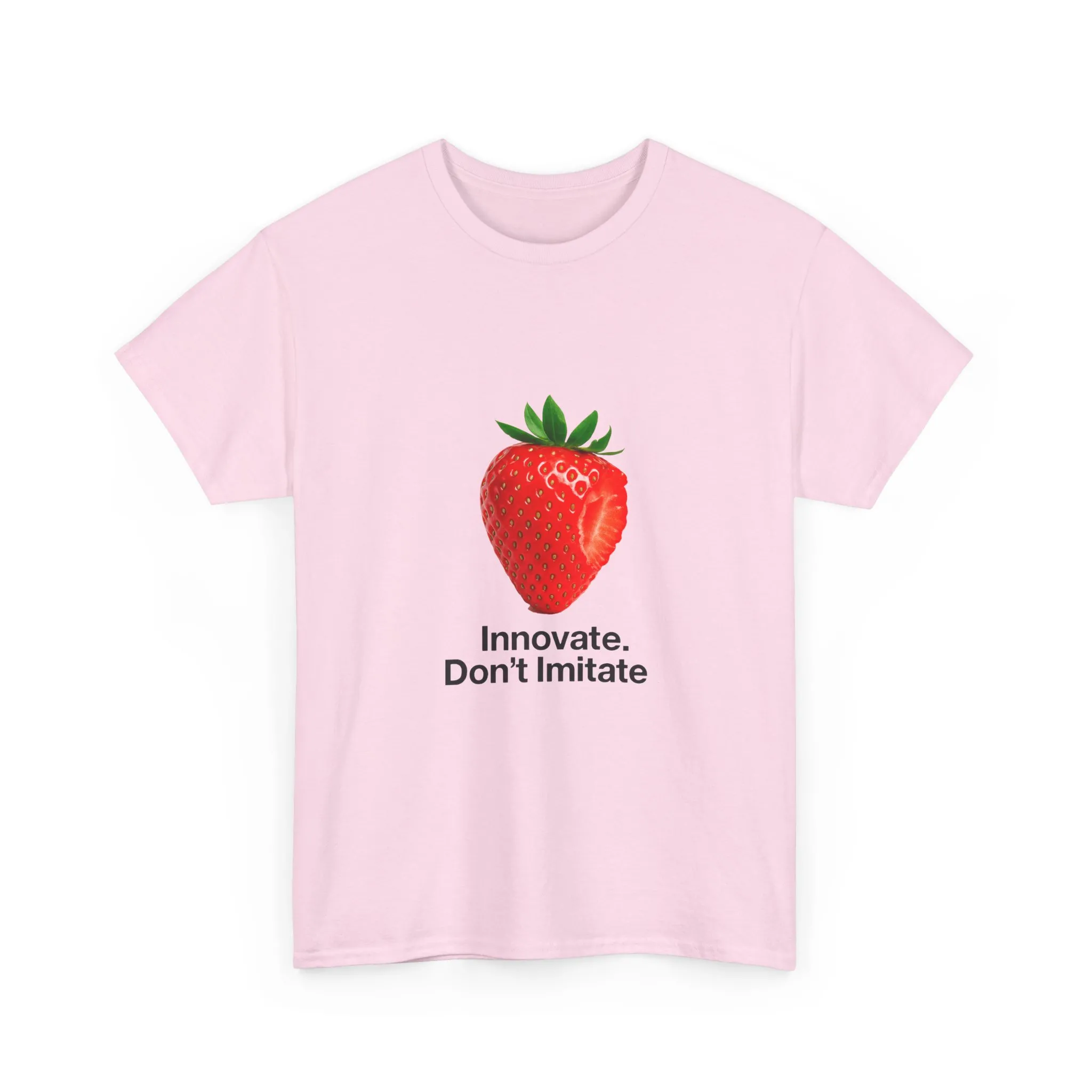 Strawberry Women's Heavy Cotton Tee, Innovate Don't Imitate Shirt, Graphic Tee, Casual Wear, Gift Idea, Summer Style, Witty Design T-Shirt - Image 27