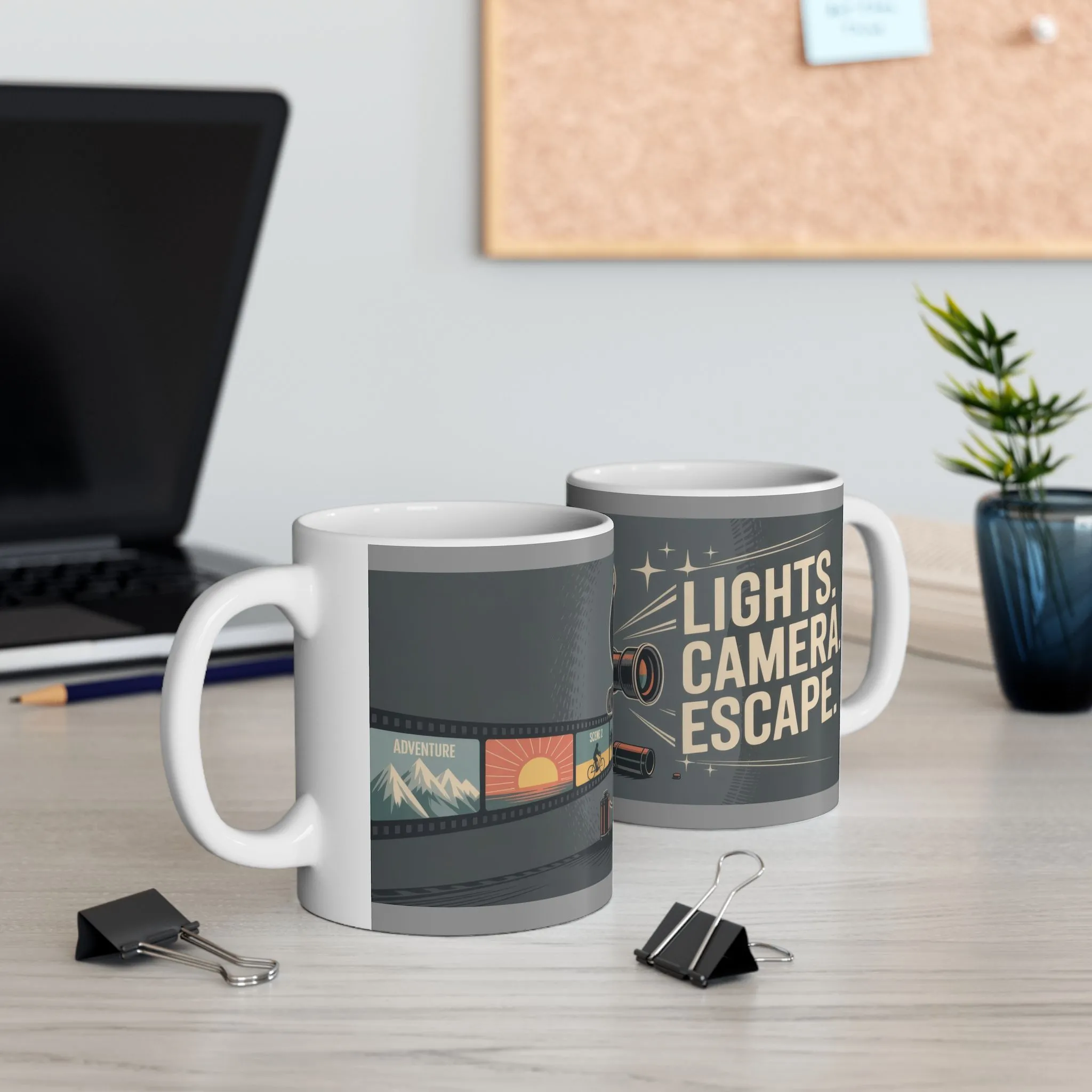 Vintage Movie Camera Ceramic Mug - Perfect Gift for Filmmakers, Photographers, Movie Lovers, Cinematic Coffee Cup, Retro Movie Lover Mug - Image 5