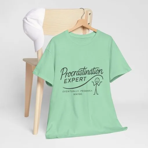 Procrastination Expert Men's Tee, Funny Shirt for Slackers, Gift for Students, Men's Comfortable Casual Wear, Laughs for Every Occasion - Image 10