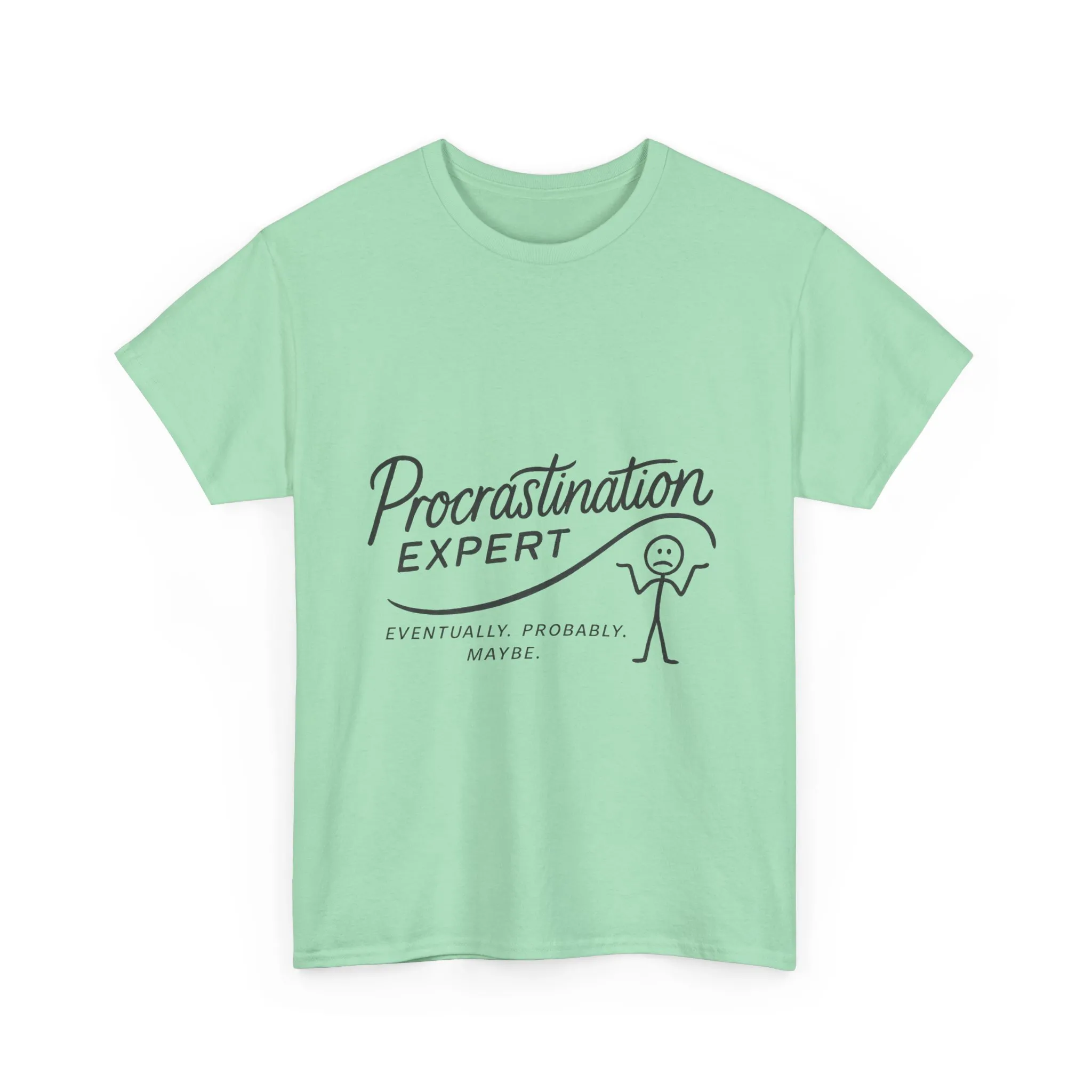 Procrastination Expert Women's Heavy Cotton Tee, Funny T-Shirt, Gift for Students, Casual Wear, Comfy Everyday Tee, Humor Shirt - Image 15