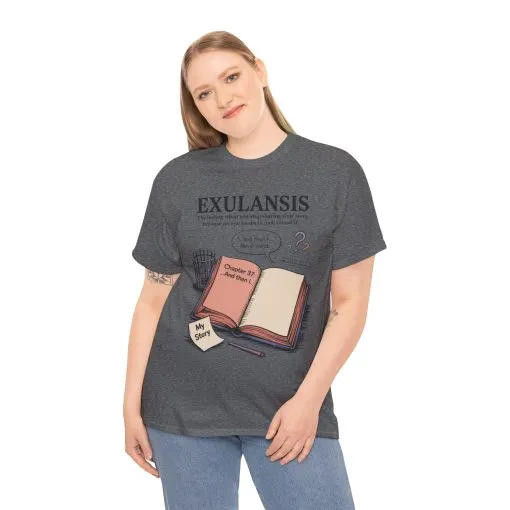 Exulansis Shirt, Emotional Aesthetic Word Tee, Deep Meaning Typography Graphic Tee, Women's Heavy Cotton Tee, deep meaning t shirt - Image 19