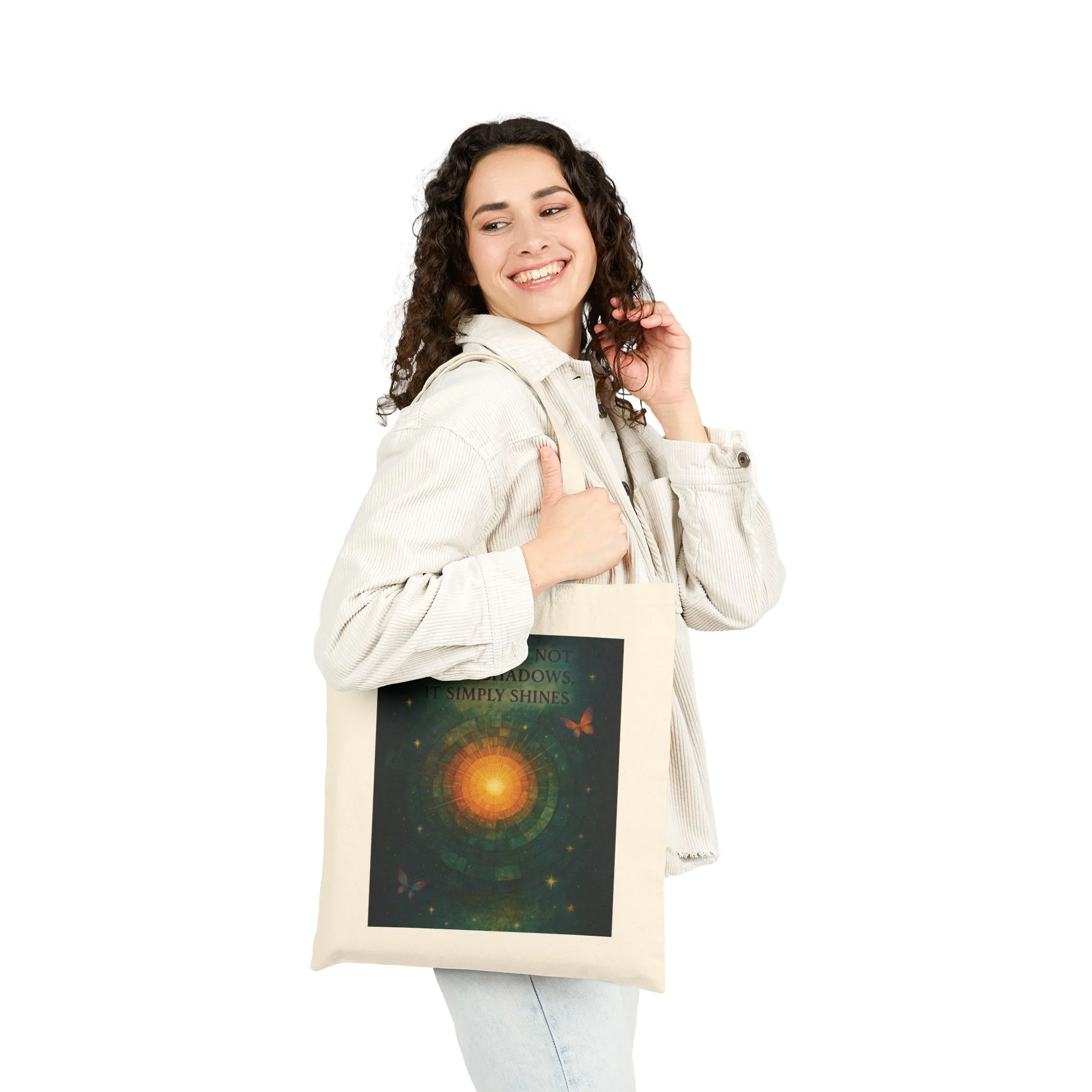 Inspirational Quote Tote Bag, Eco-Friendly Shopping Bag, Reusable Cloth Tote, Butterfly Art Tote, Gift for Nature Lovers, Vegan Tote - Image 2