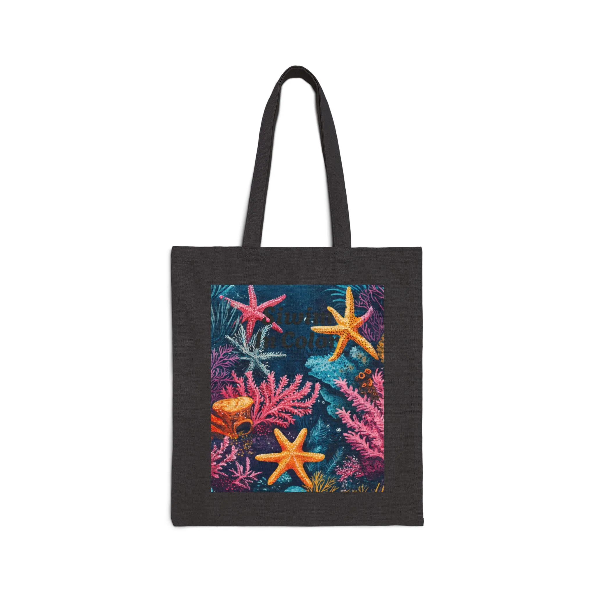 Ocean-Inspired Cotton Canvas Tote Bag, Artistic Starfish Design, Eco-Friendly Carryall, Beach Day Essential, Summer Gift, Boho Style - Image 7