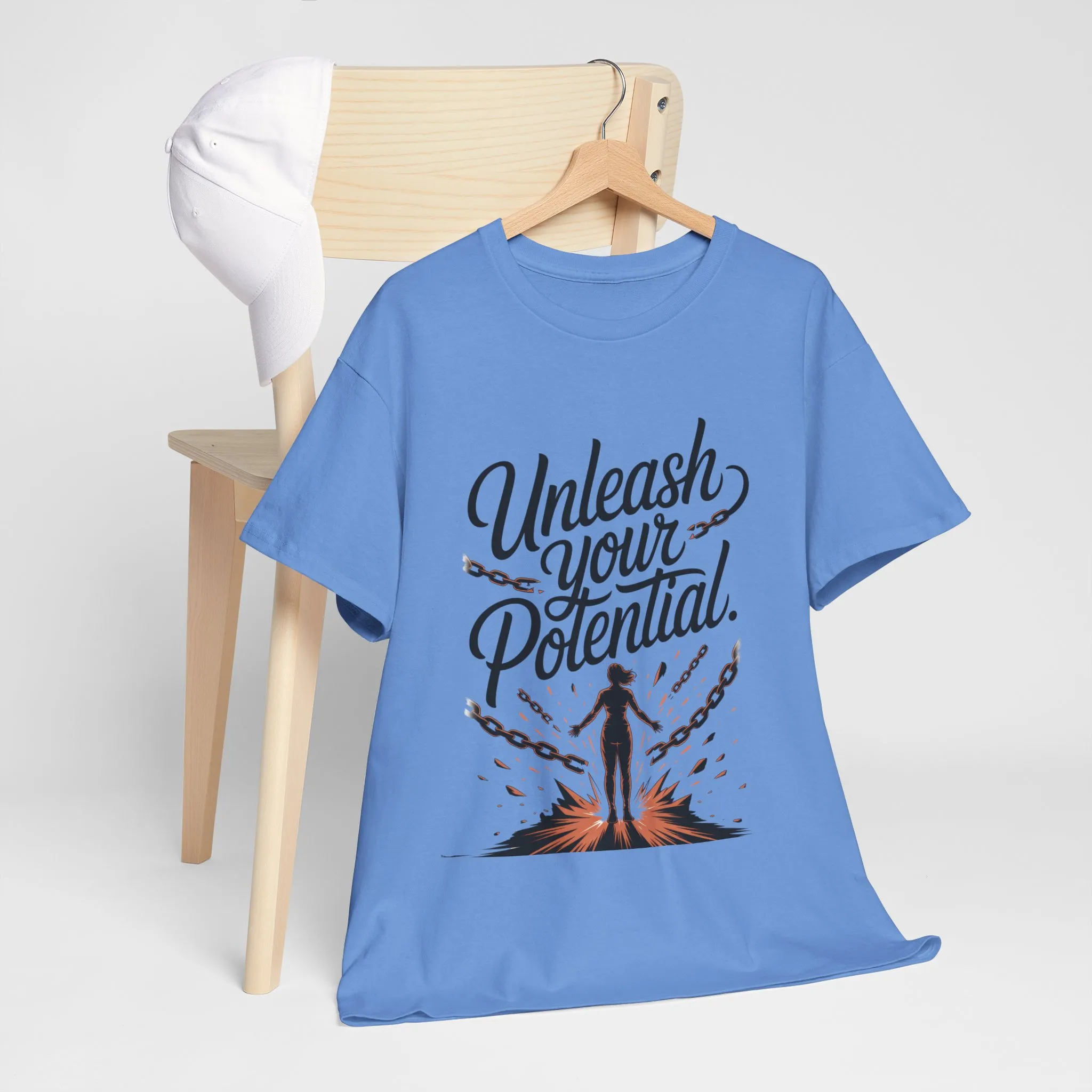 Unleash Your Potential Women's Tee, Motivational T-Shirt, Inspirational Cotton Tee, Gift for Gym Lovers, Positive Energy Top - Image 33