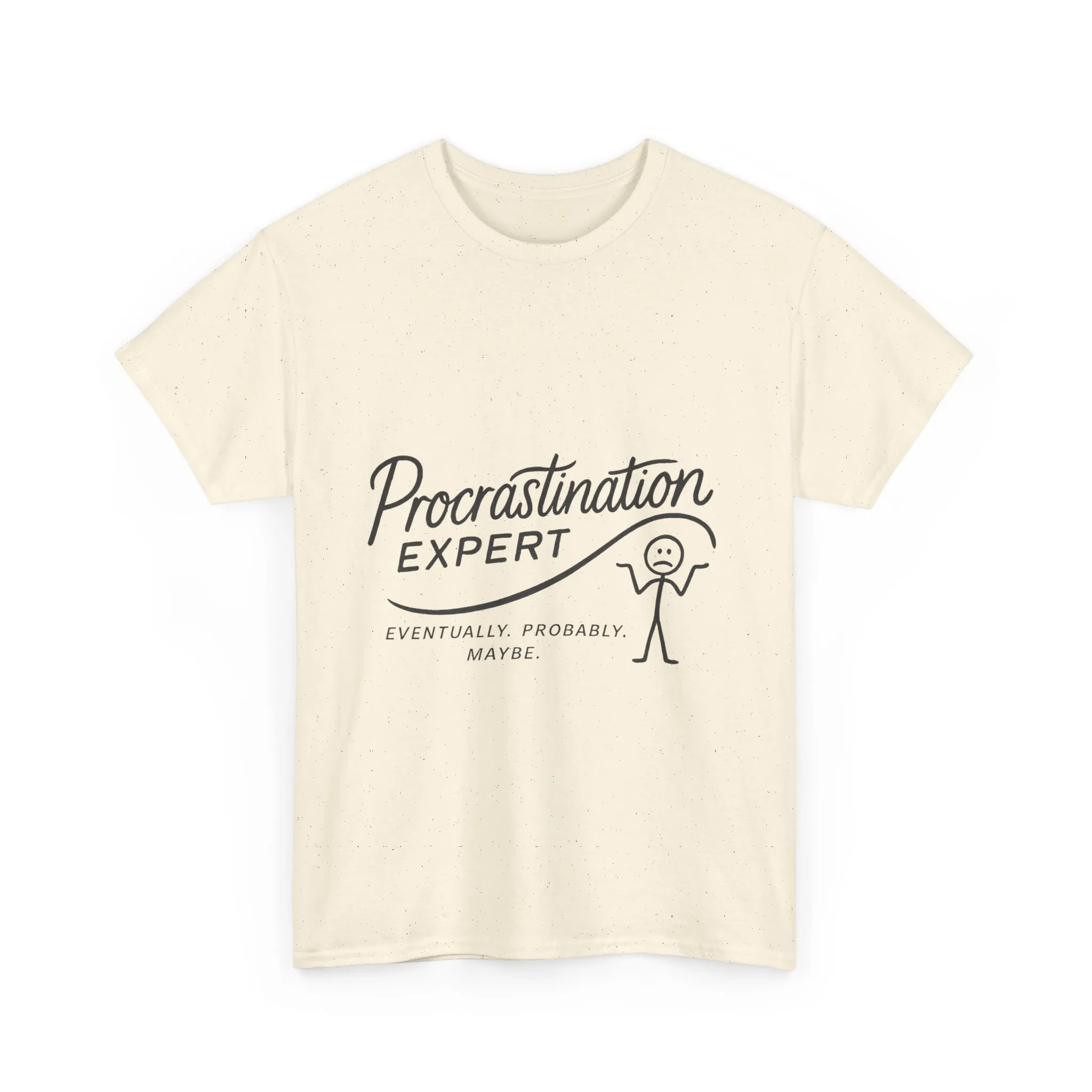 Procrastination Expert Women's Heavy Cotton Tee, Funny T-Shirt, Gift for Students, Casual Wear, Comfy Everyday Tee, Humor Shirt - Image 12