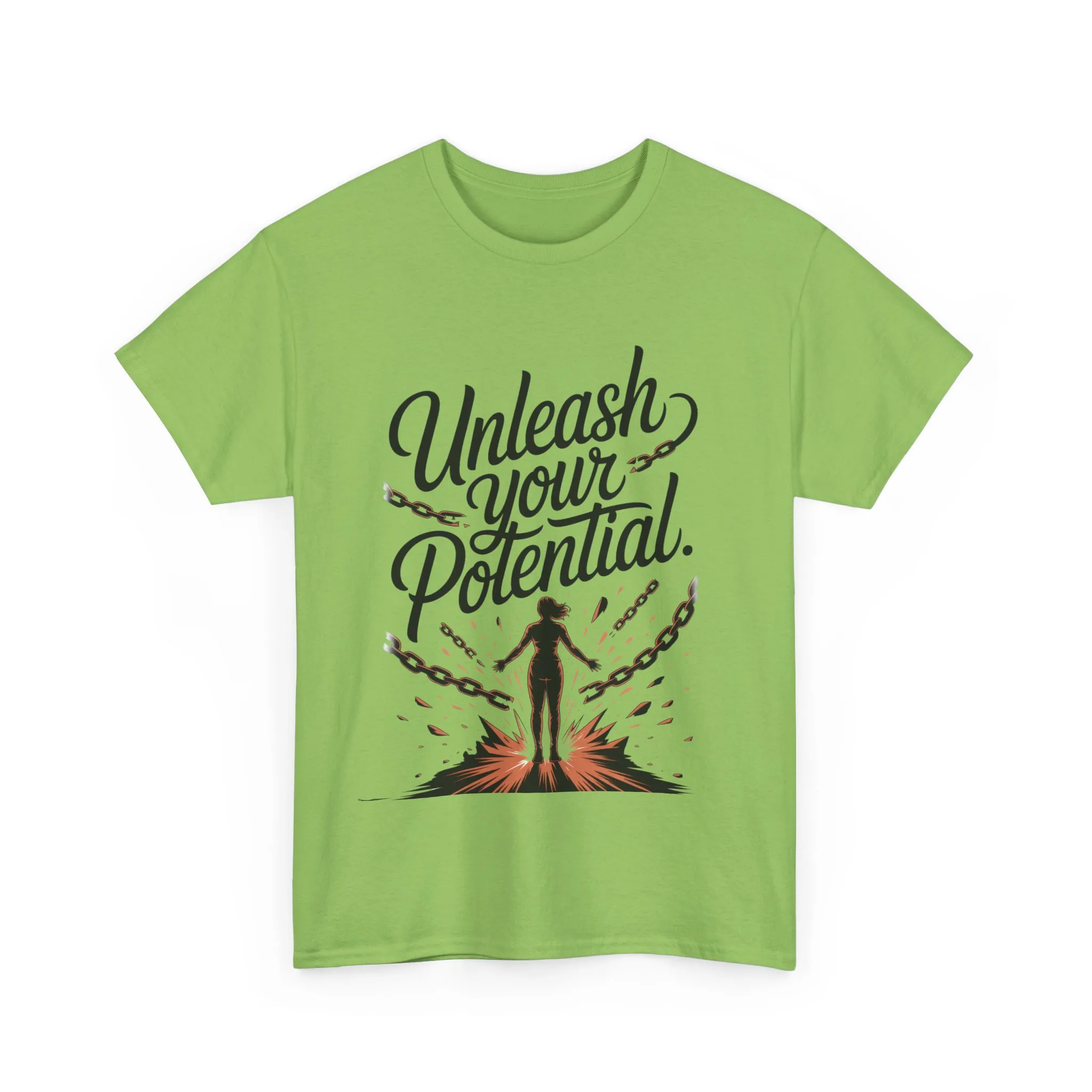 Unleash Your Potential Women's Tee, Motivational T-Shirt, Inspirational Cotton Tee, Gift for Gym Lovers, Positive Energy Top - Image 3