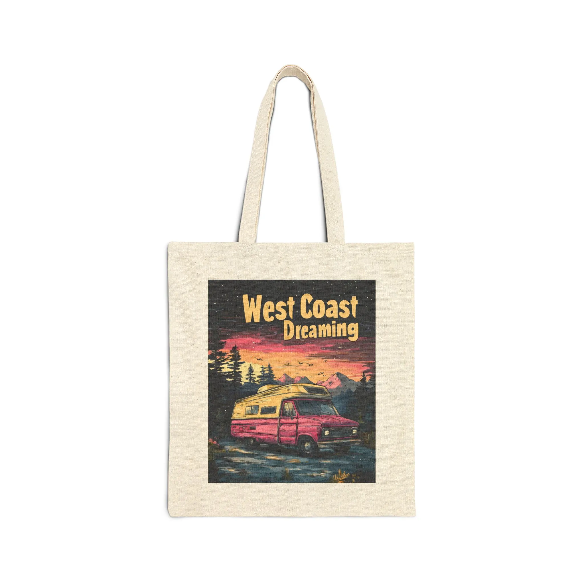 West Coast Dreaming Tote Bag, Eco-Friendly Cotton Bag, Beach Bag, Travel Tote, Gift for Adventure Lovers - Image 7