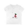 Whimsical V-Neck T-Shirt for Dreamers, Cute Graphic Tee, Animal Lovers Shirt, Stylish Casual Wear, Gifts for Her, Cat Lover T-Shirt