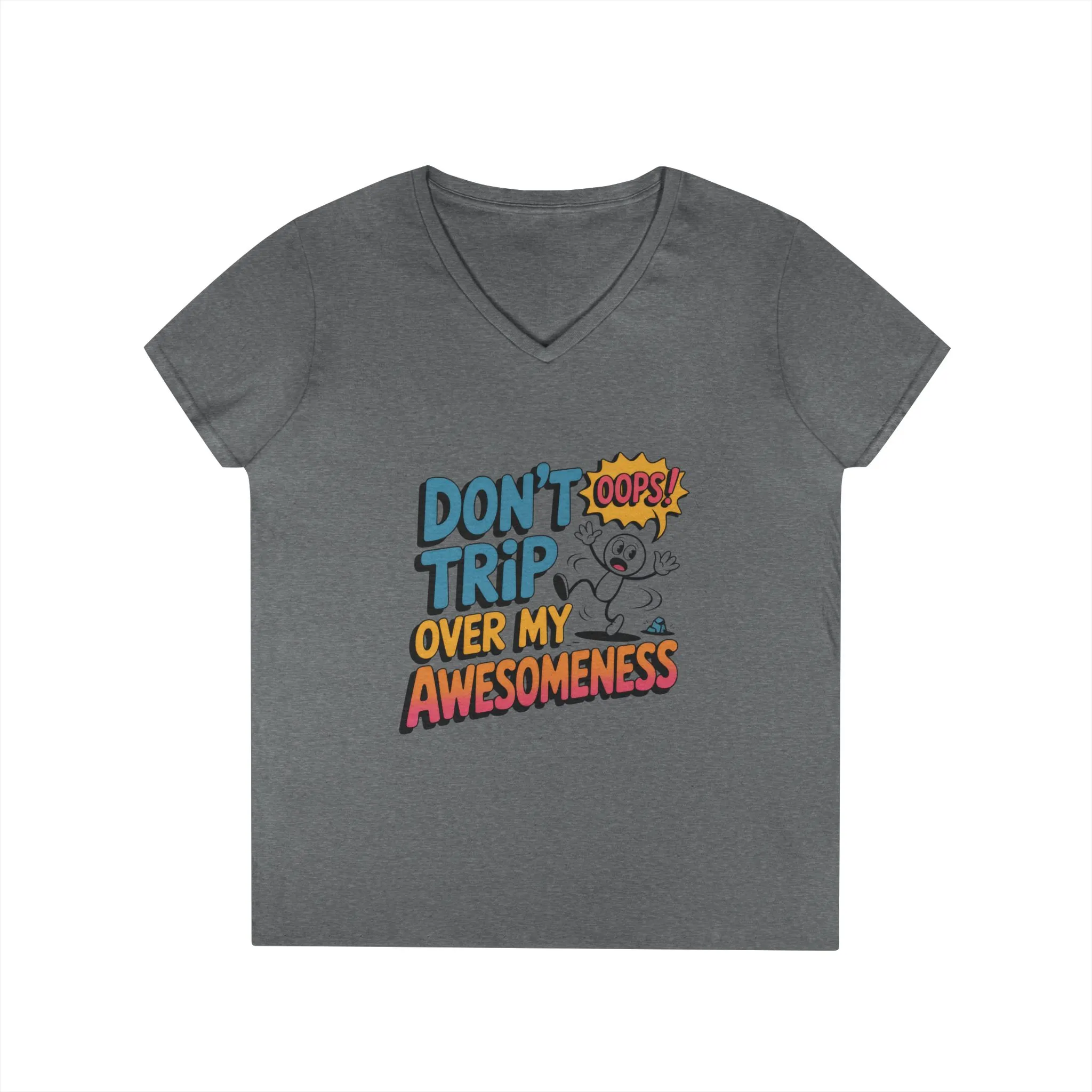 Funny Ladies' V-Neck T-Shirt, Don't Trip Over My Awesomeness Tee, Casual Wear, Gift for Her, Funny T-Shirt, Humor Tee, young girl t-shirt - Image 10