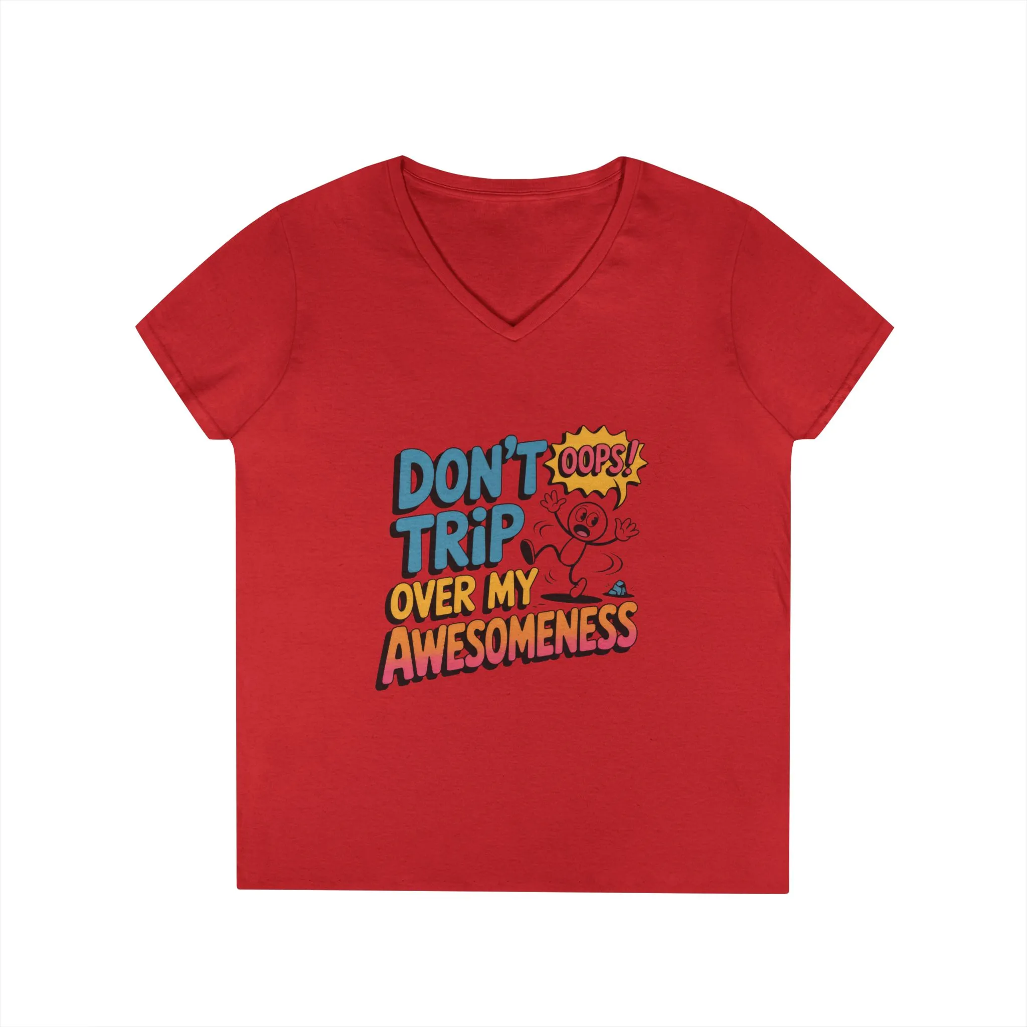 Funny Ladies' V-Neck T-Shirt, Don't Trip Over My Awesomeness Tee, Casual Wear, Gift for Her, Funny T-Shirt, Humor Tee, young girl t-shirt - Image 25