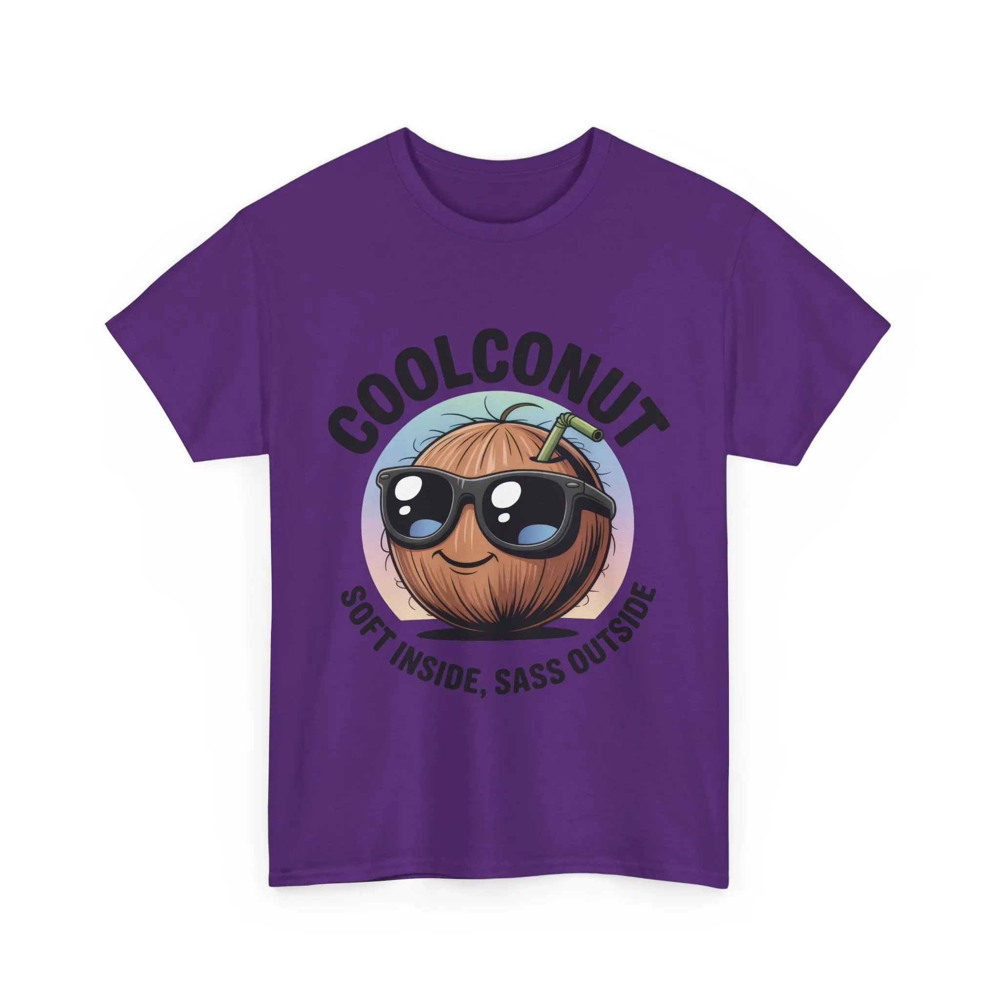 Coolconut Women's Heavy Cotton Tee, Fun Casual Shirt, Gift for Coconut Lovers, Summer Vibes Tee, Soft Inside Sass Outside Shirt - Image 18
